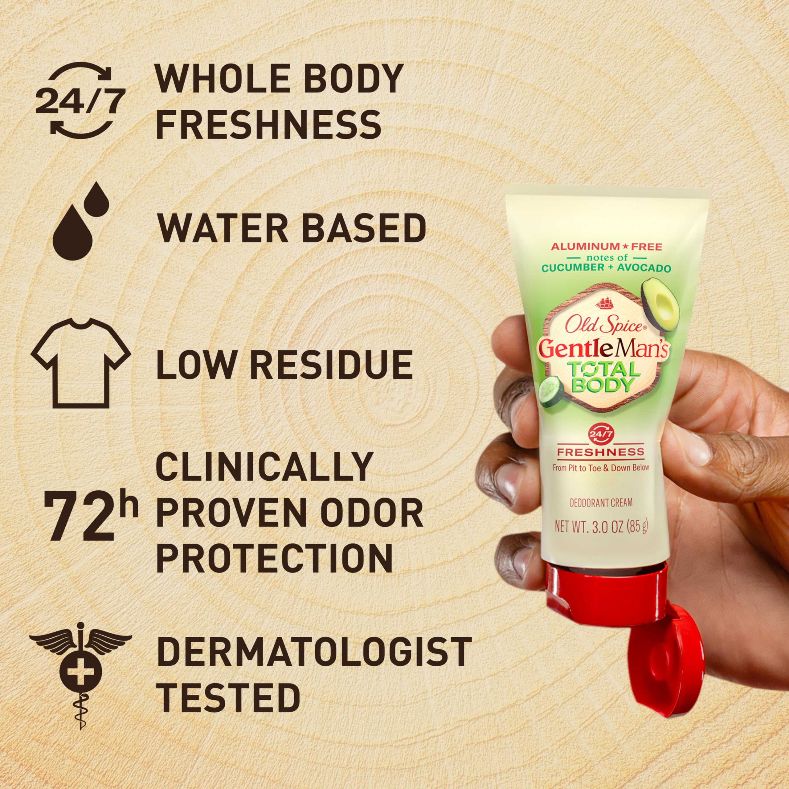 Foto 4 pulgar | Crema Desodorante Old Spice Para Todo El Cuerpo Para Hombre, 90 Ml, Pepino - Venta Internacional.