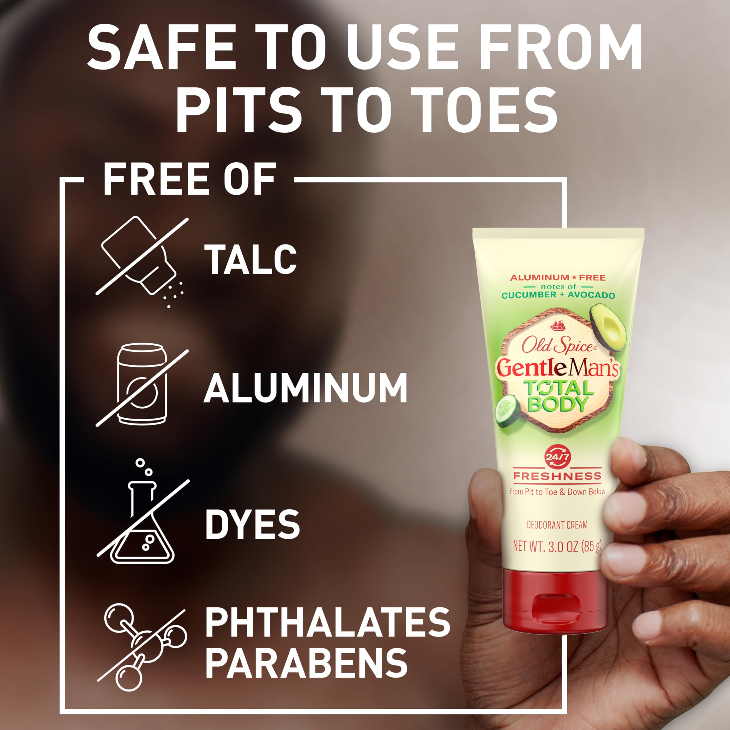 Foto 5 pulgar | Crema Desodorante Old Spice Para Todo El Cuerpo Para Hombre, 90 Ml, Pepino - Venta Internacional.