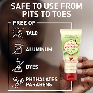 Foto 4 | Crema Desodorante Old Spice Para Todo El Cuerpo Para Hombre, 90 Ml, Pepino - Venta Internacional.