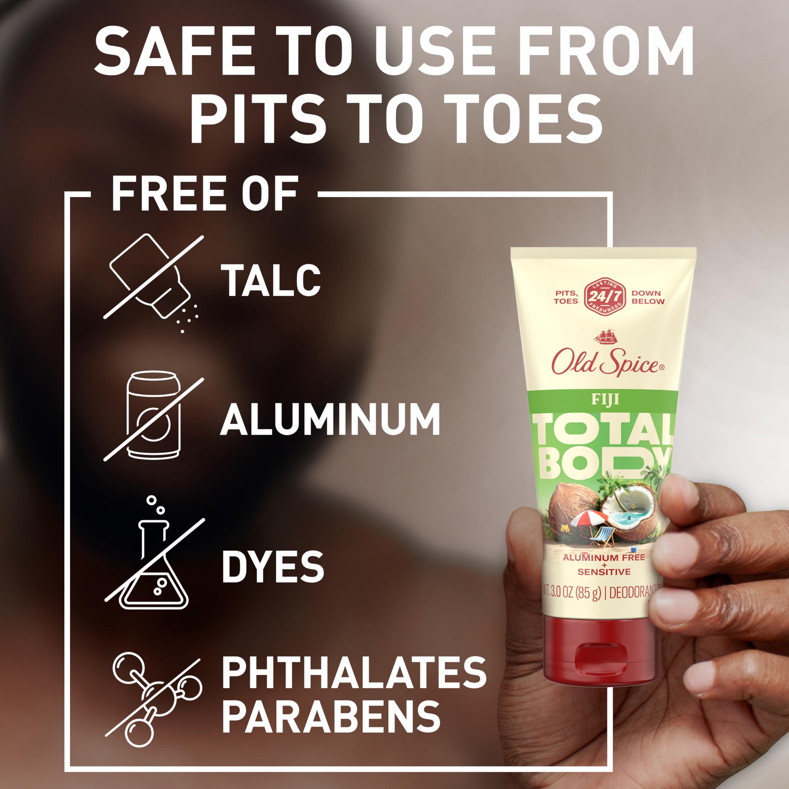 Foto 4 pulgar | Crema Desodorante Old Spice Para Todo El Cuerpo Con Aroma A Fiji, 90 Ml, Para Hombres - Venta Internacional.