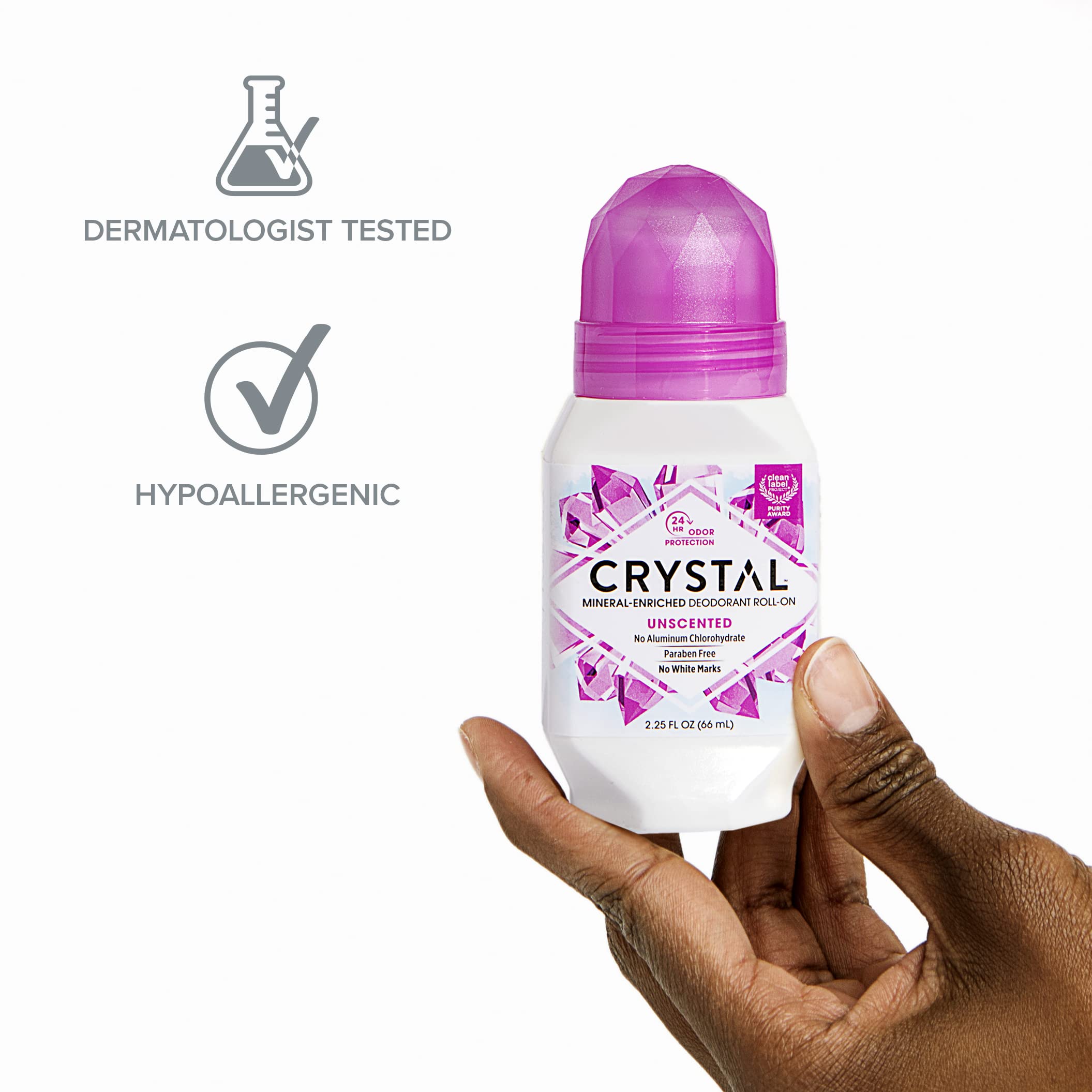 Foto 5 pulgar | Desodorante Crystal Mineral Roll-on Sin Perfume, 66 Ml, 24 Horas - Venta Internacional.
