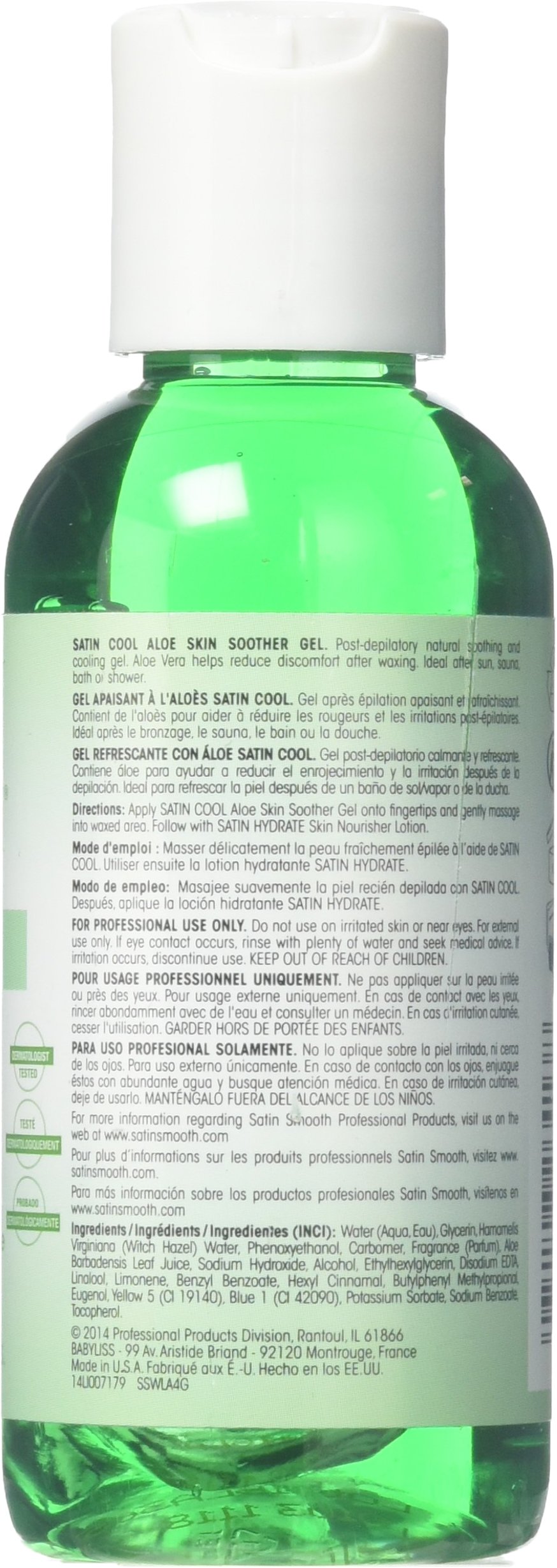 Foto 3 pulgar | Gel Calmante Satin Smooth Satin Cool Aloe Vera 120 Ml - Venta Internacional.