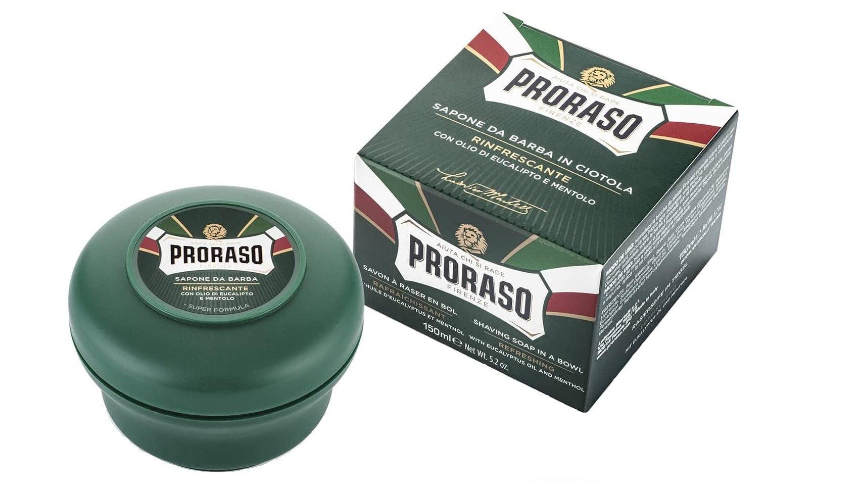 Jabón para Afeitar Proraso con Mentol y Eucalipto 150ml $289