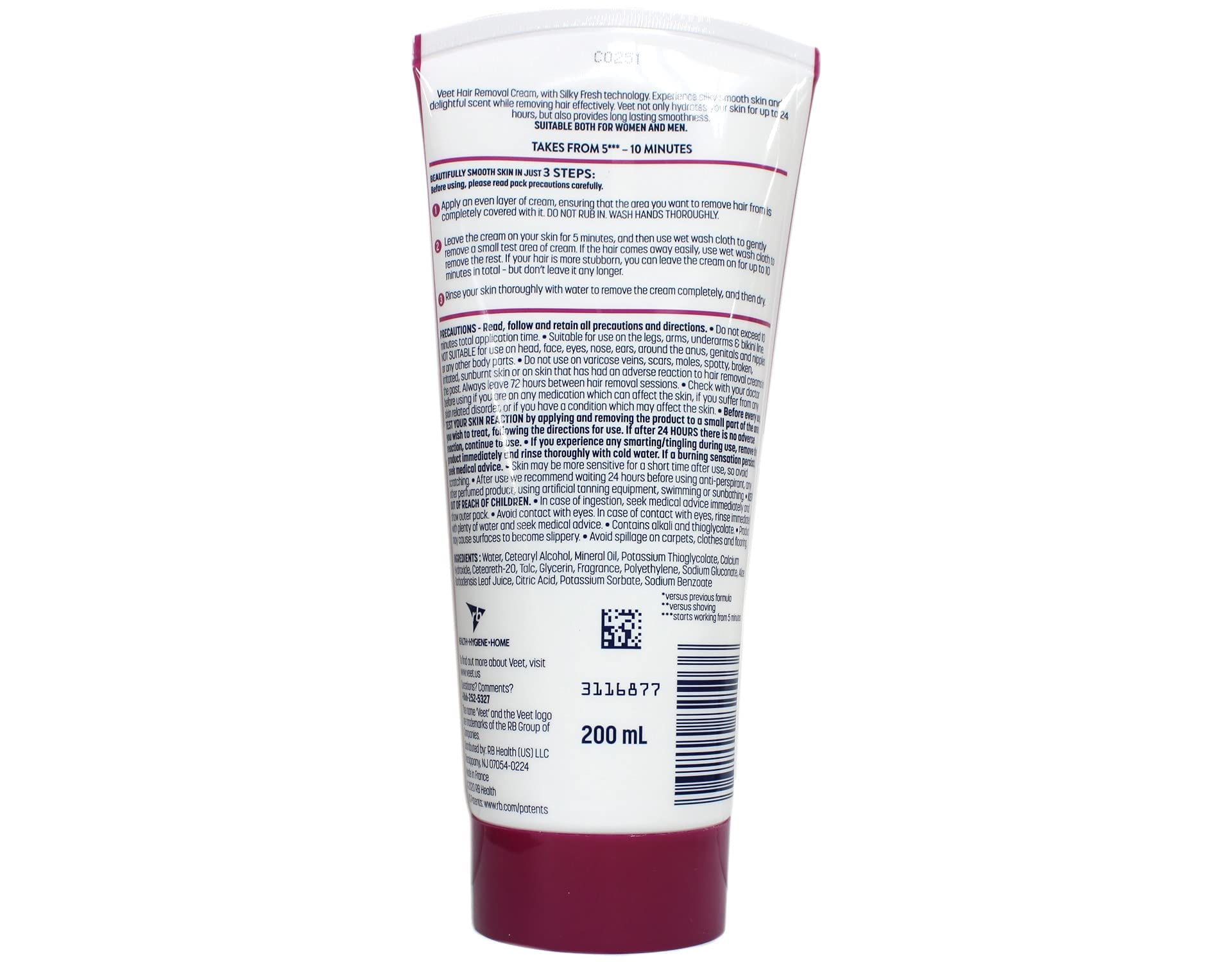 Foto 3 pulgar | Crema En Gel Depilatoria Veet Sensitive Skin 200 Ml - Venta Internacional.