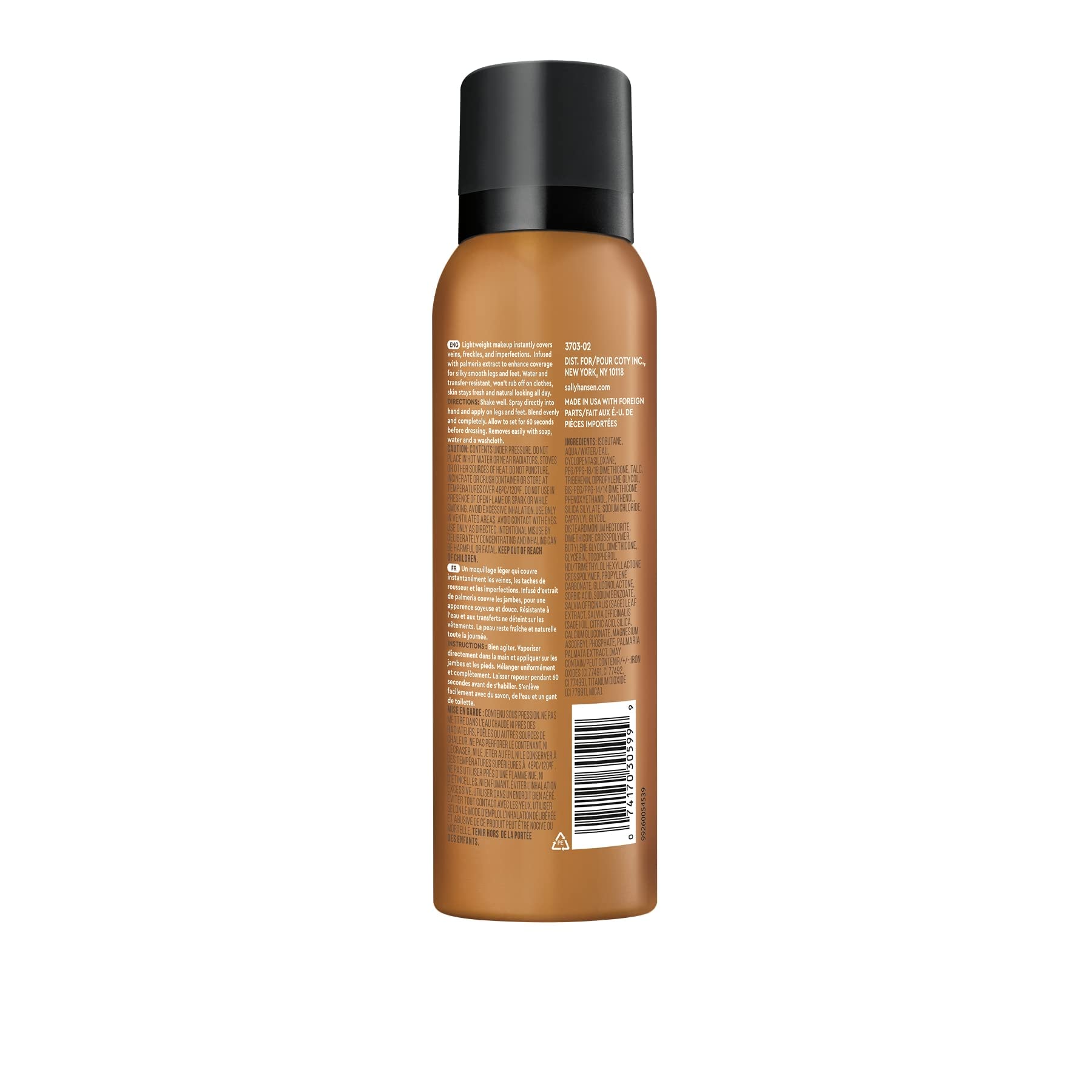 Foto 3 pulgar | Maquillaje En Aerosol Para Piernas Sally Hansen Airbrush Legs Medium Glow - Venta Internacional.