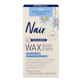 Foto 1 | Tiras Depiladoras Cera Nair Sensitive Face X40 - Venta Internacional