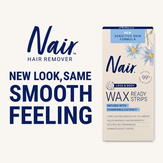 Foto 3 | Tiras Depiladoras Cera Nair Sensitive Face X40 - Venta Internacional