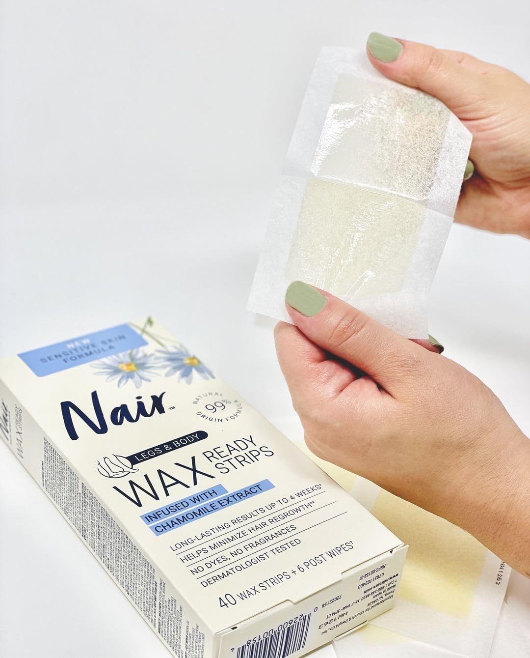 Foto 7 pulgar | Tiras Depiladoras Cera Nair Sensitive Face X40 - Venta Internacional