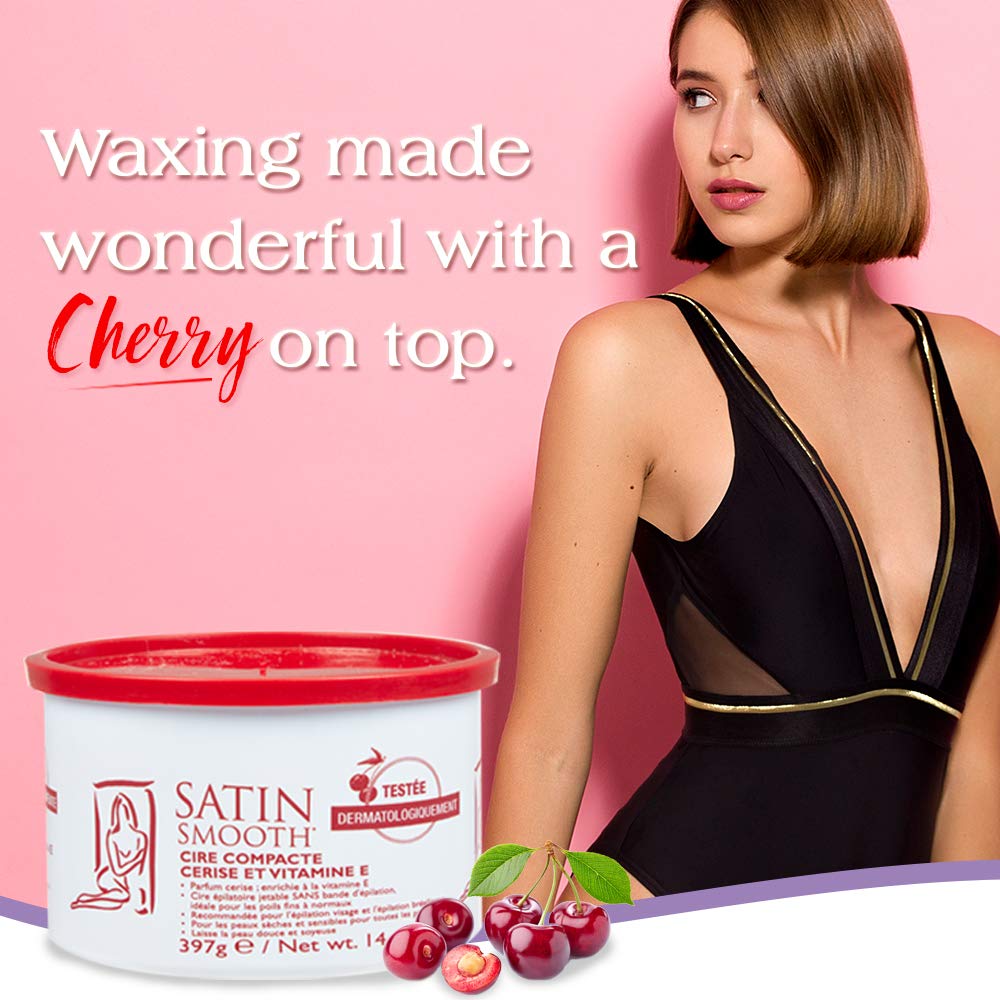 Foto 3 pulgar | Cera Depilatoria Satin Smooth Wild Cherry 414 Ml Con Vitamina E - Venta Internacional.
