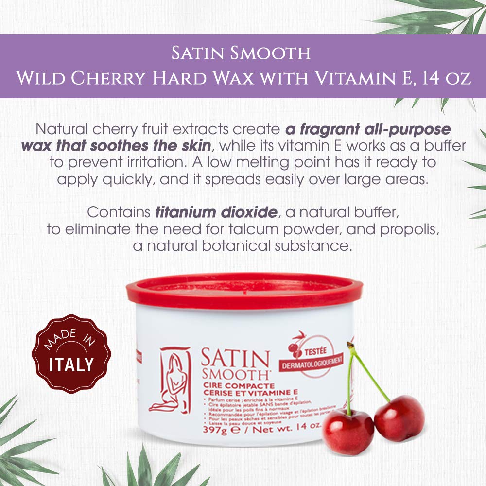 Foto 4 pulgar | Cera Depilatoria Satin Smooth Wild Cherry 414 Ml Con Vitamina E - Venta Internacional.