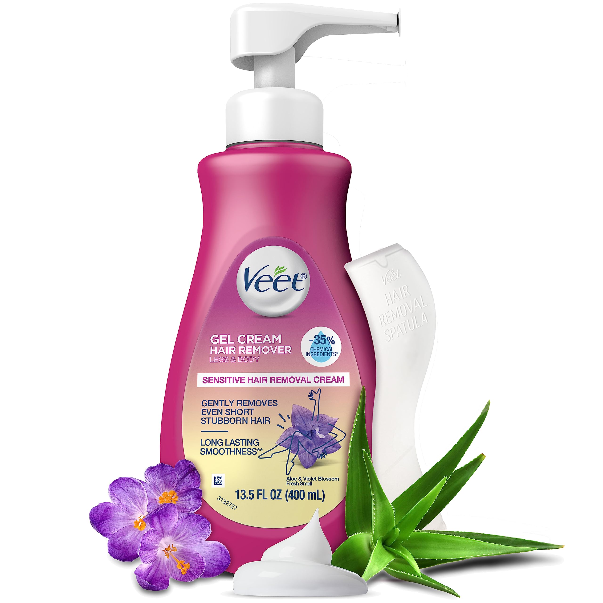 Foto 2 pulgar | Depiladora Veet Gel Crema Depilatoria Sensitive 400 Ml - Venta Internacional.