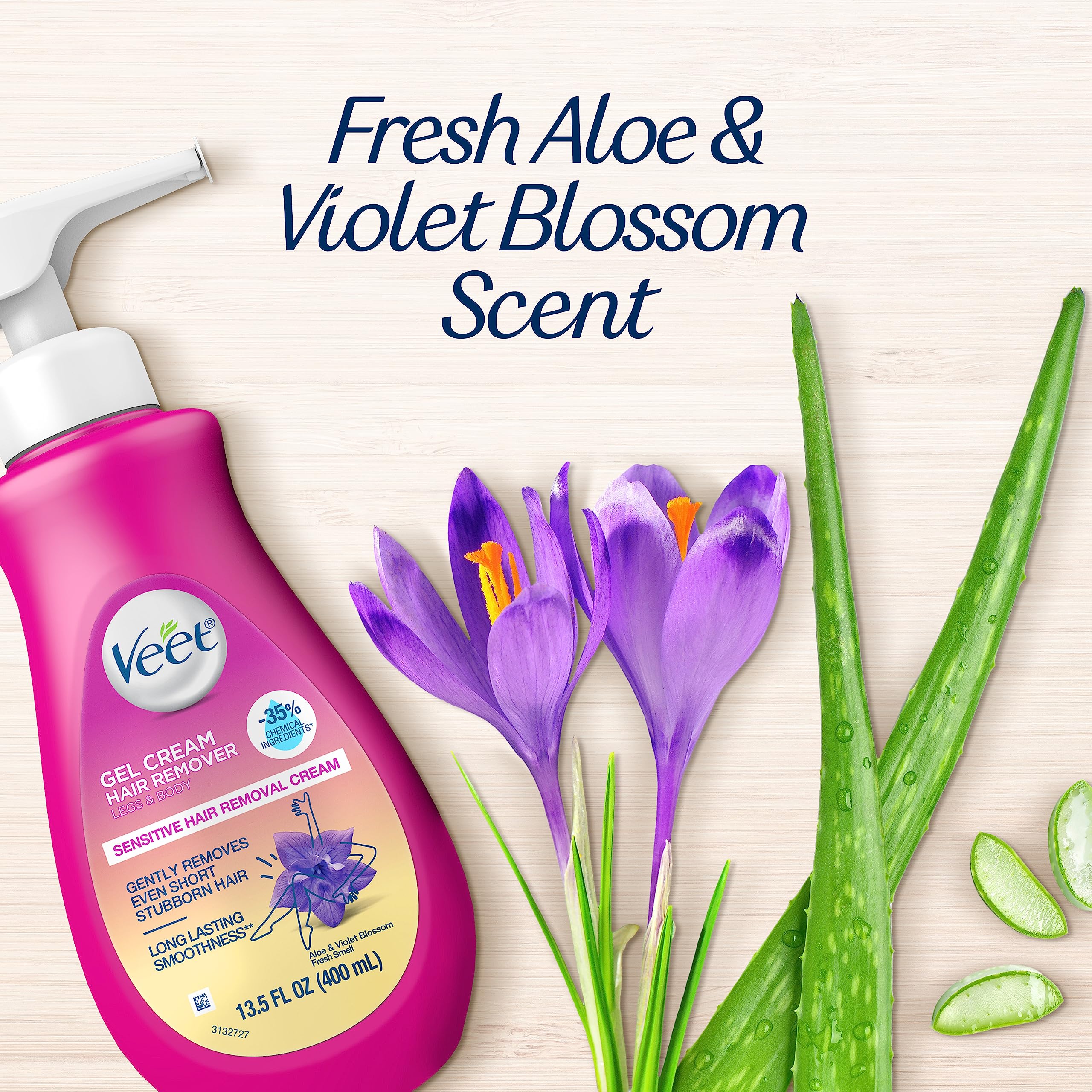 Foto 7 pulgar | Depiladora Veet Gel Crema Depilatoria Sensitive 400 Ml - Venta Internacional.