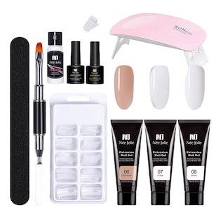 Foto 1 | Kit De Polygel Completo De Uñas Con Lámpara Uv 11 Pcs