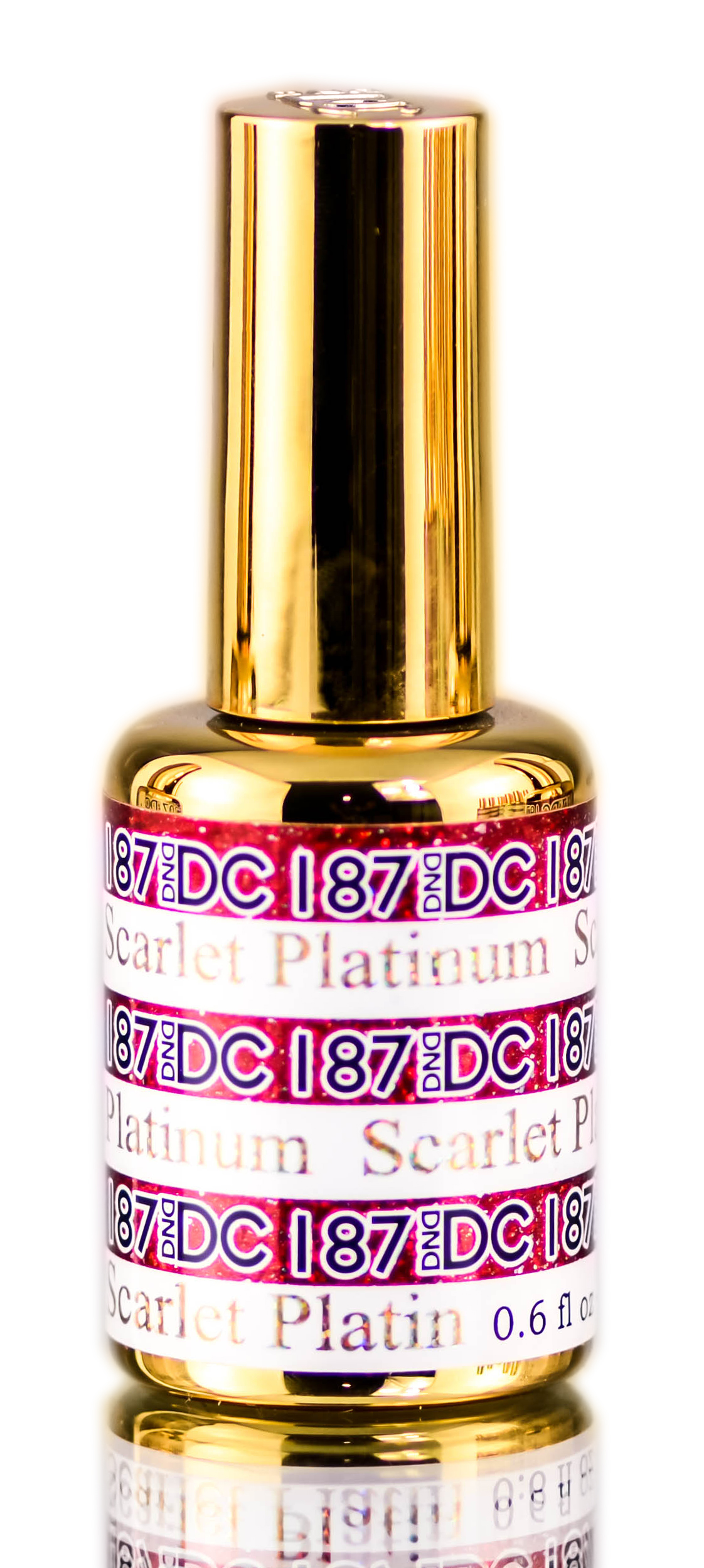 Esmalte En Gel Dnd Dc Platinum Para Uñas Con Purpurina Escarlata 187 - Venta Internacional.