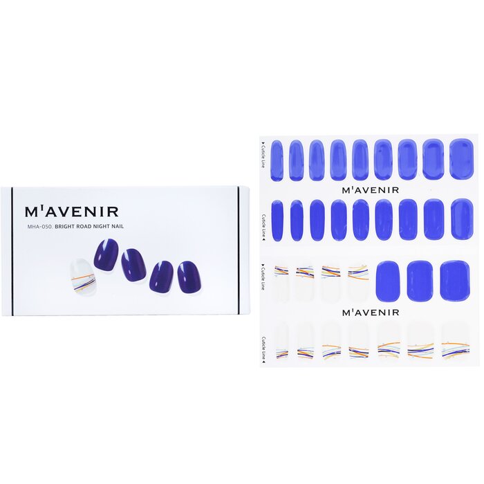 Pegatinas para Uñas Mavenir Bright Road Night Blue con Calidad de Salón - Venta Internacional