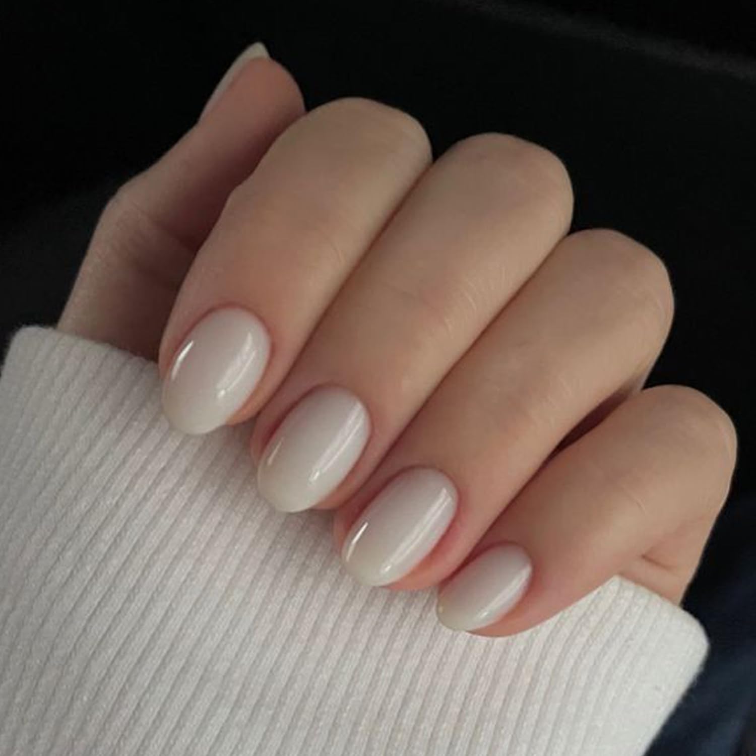 Foto 2 pulgar | Press On Nails, Modelo Ones, Cortos, Ovalados, Color Blanco Crema, 32 Unidades - Venta Internacional.