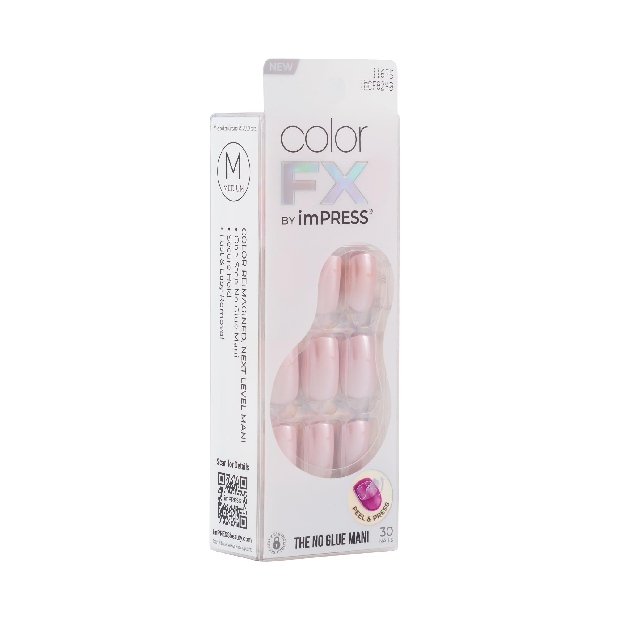 Foto 3 | Press On Nails Kiss Impress Color Fx No Glue Mani, 30 Unidades - Venta Internacional.