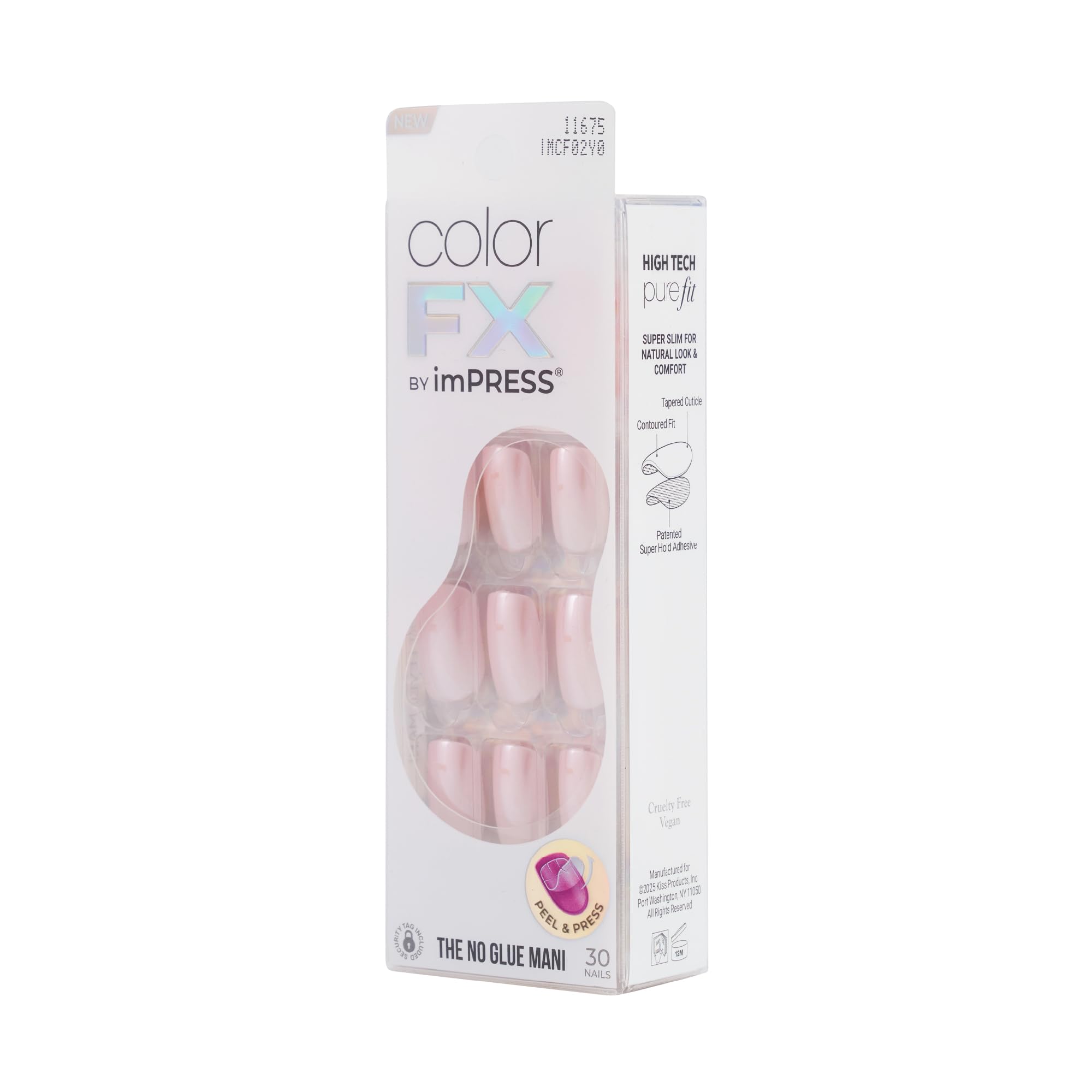 Foto 4 | Press On Nails Kiss Impress Color Fx No Glue Mani, 30 Unidades - Venta Internacional.