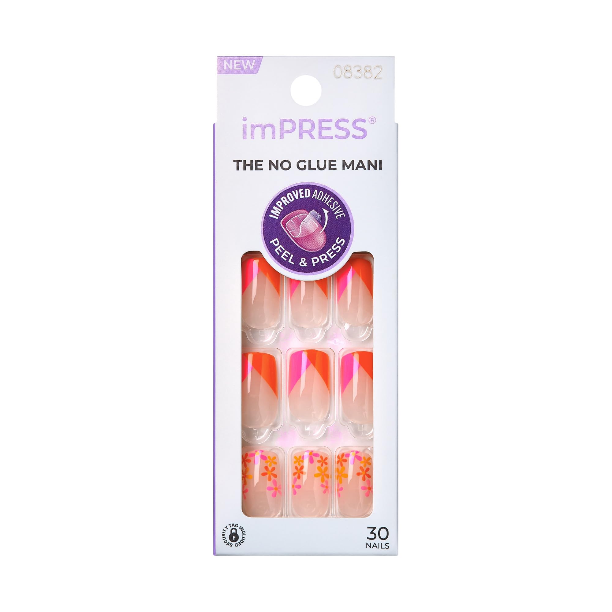 Foto 1 | Press-on Nails Kiss Impress No Glue Mani Medium Coffin Red - Venta Internacional.