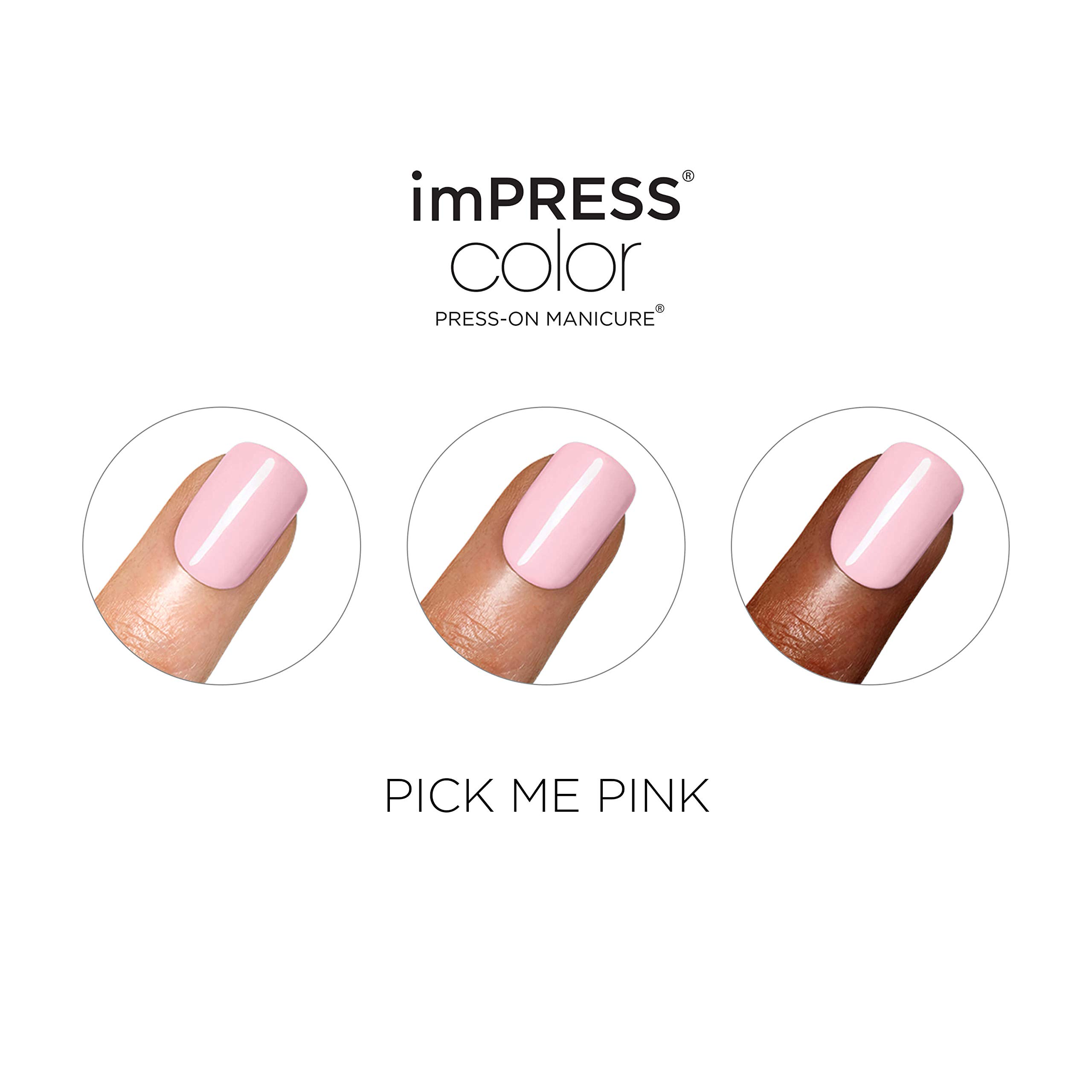 Foto 5 | Press On Nails Impress Pick Me Pink Short Squoval 30 Uñas - Venta Internacional.