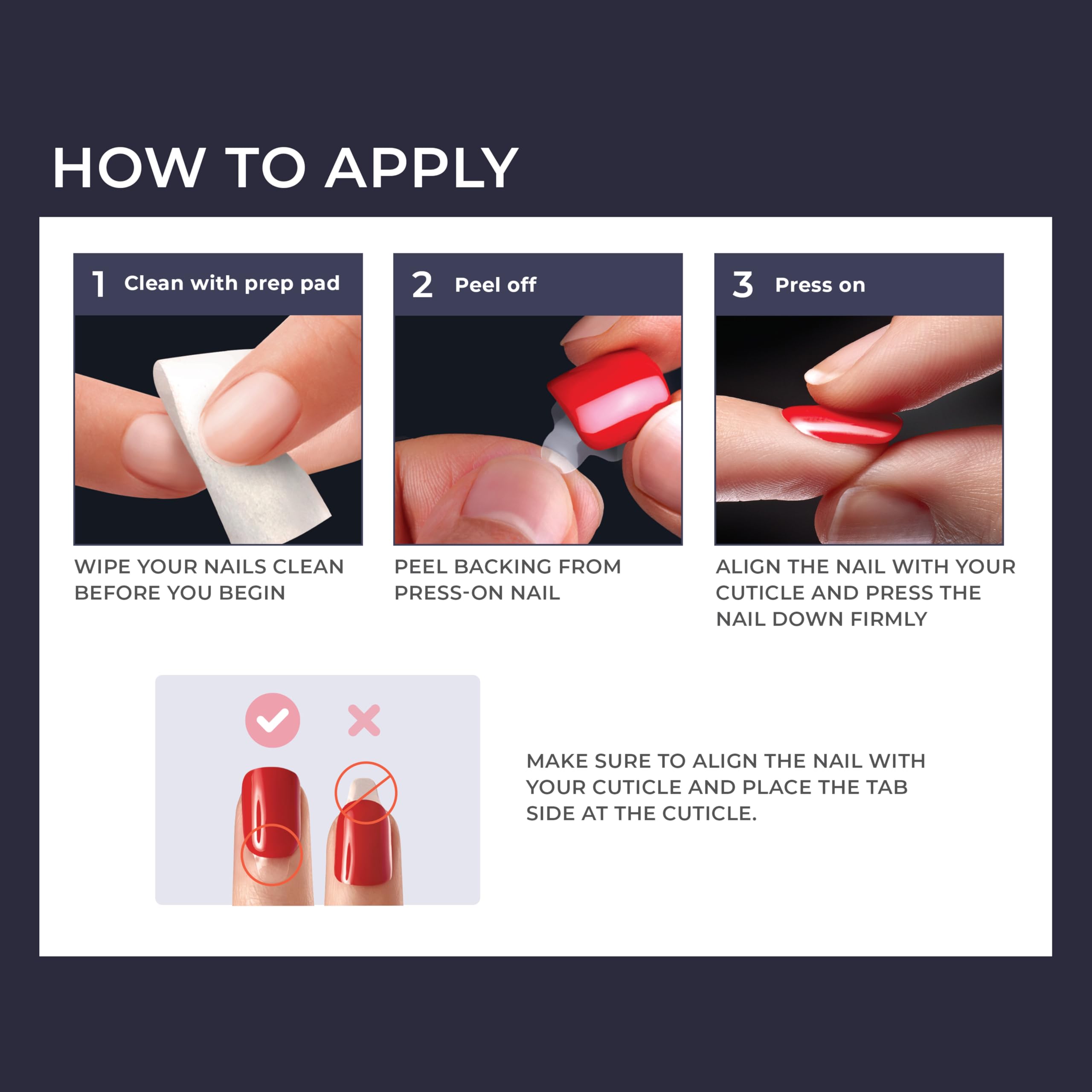 Foto 4 | Pantalón Corto Rojo «adore You» De Kiss Impress No Glue Con Estampado Press On Nails - Venta Internacional.