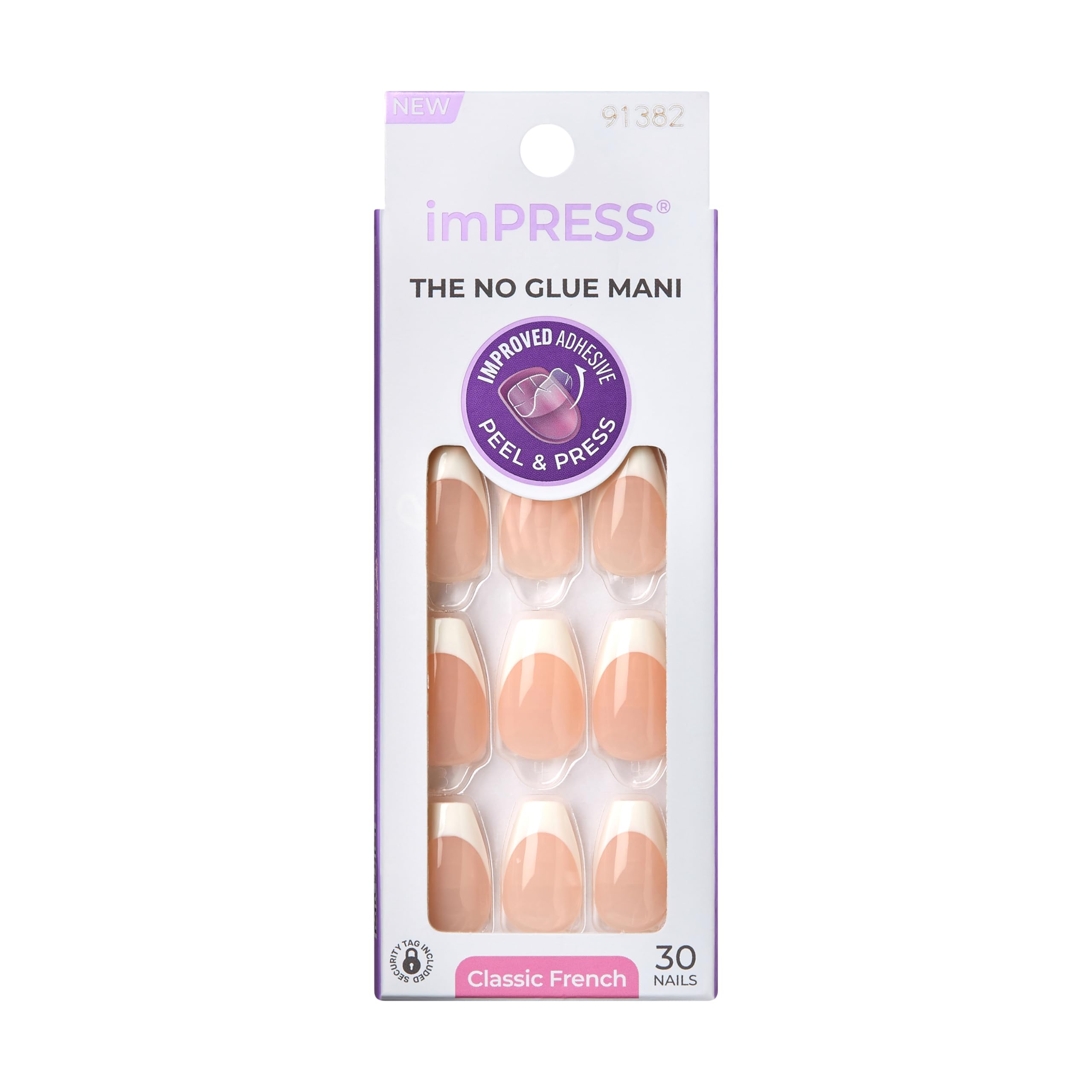 Foto 1 | Press-on Nails Impress «ideal», Forma De Ataúd Francés Mediano - Venta Internacional.