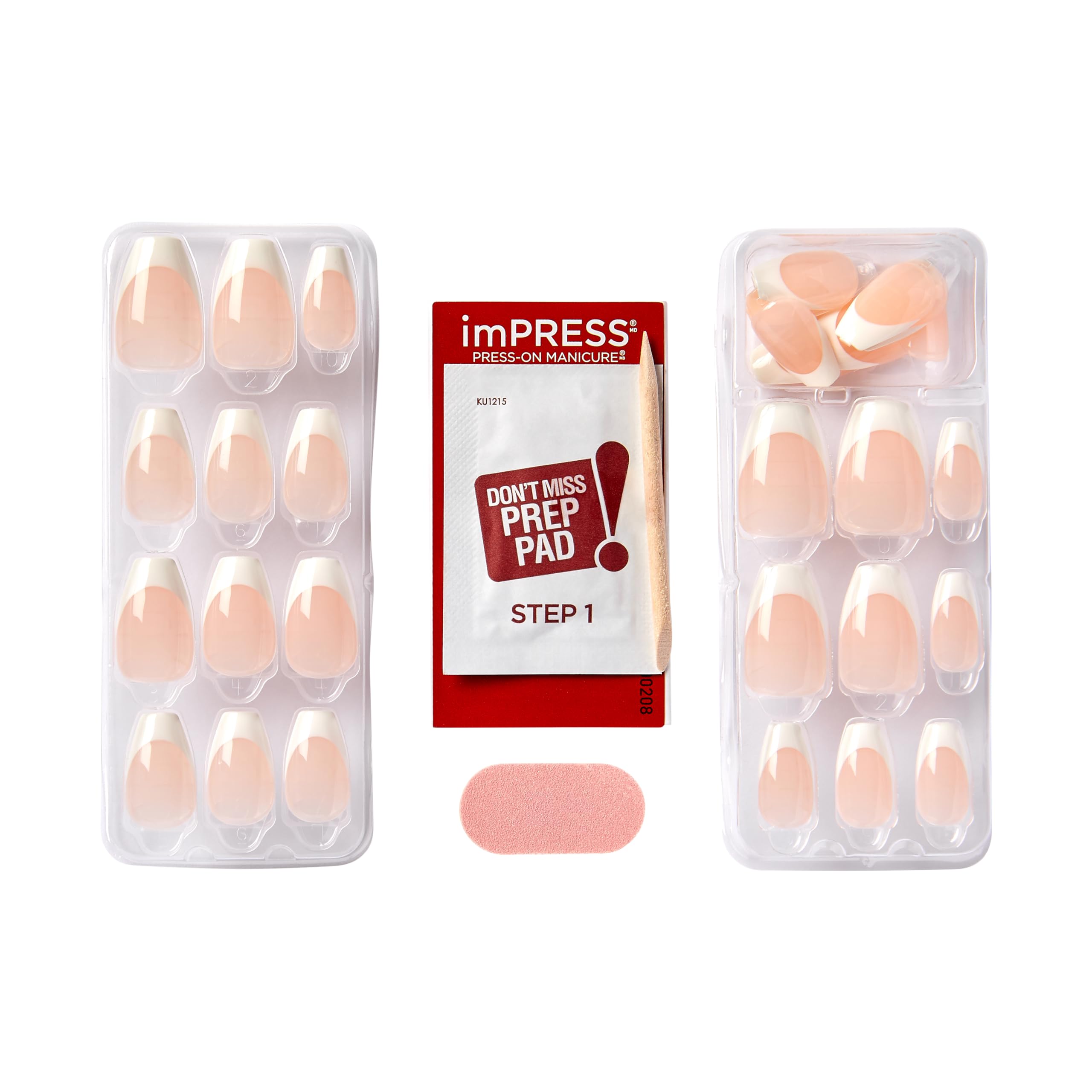 Foto 6 | Press-on Nails Impress «ideal», Forma De Ataúd Francés Mediano - Venta Internacional.
