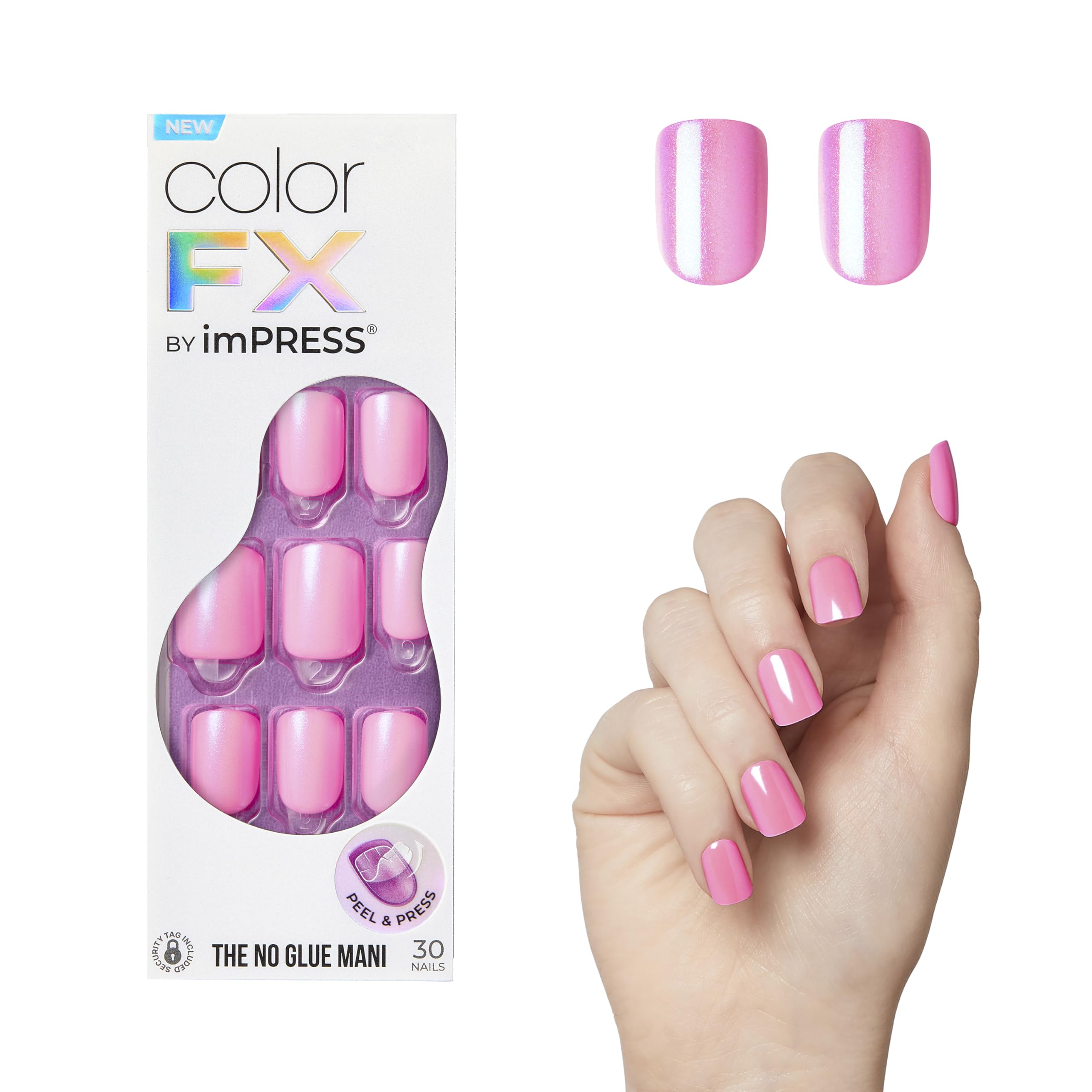 Foto 2 pulgar | Press-on Nails Impress «late Night», Talla Corta, Rosa Claro - Venta Internacional.