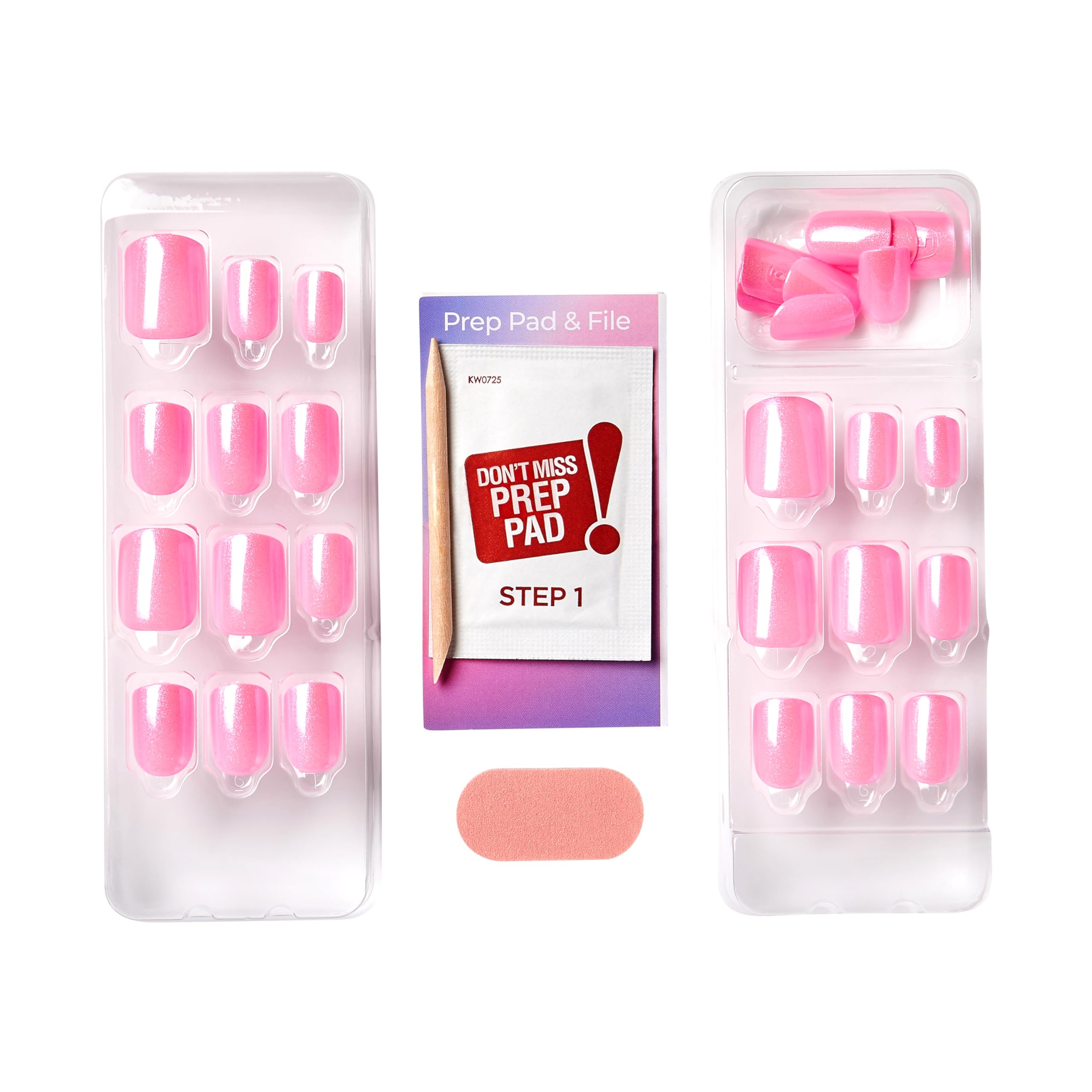 Foto 7 | Press-on Nails Impress «late Night», Talla Corta, Rosa Claro - Venta Internacional.