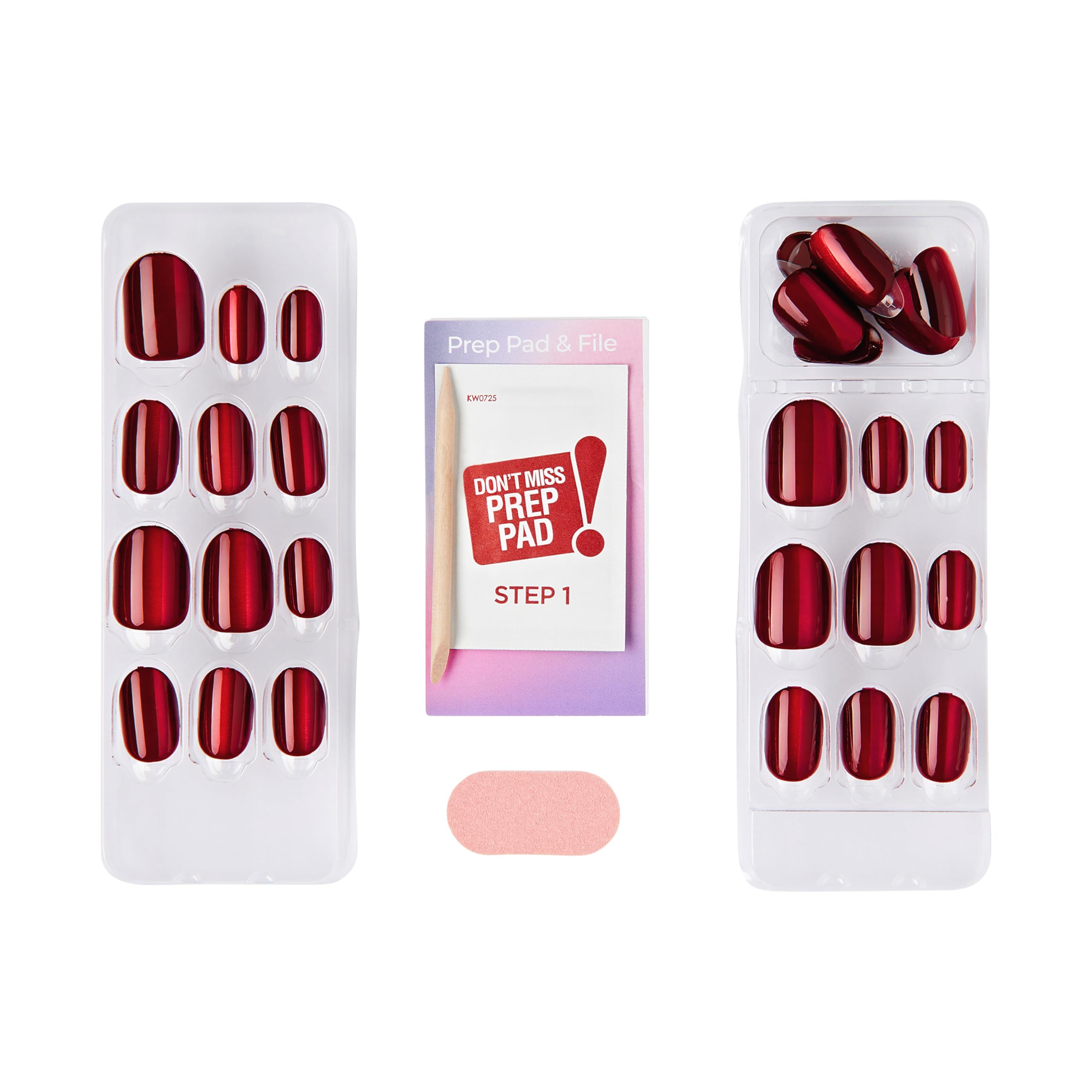 Foto 4 pulgar | Presion Nails Impress «hidden Gem», Color Rojo, Talla Corta - Venta Internacional.