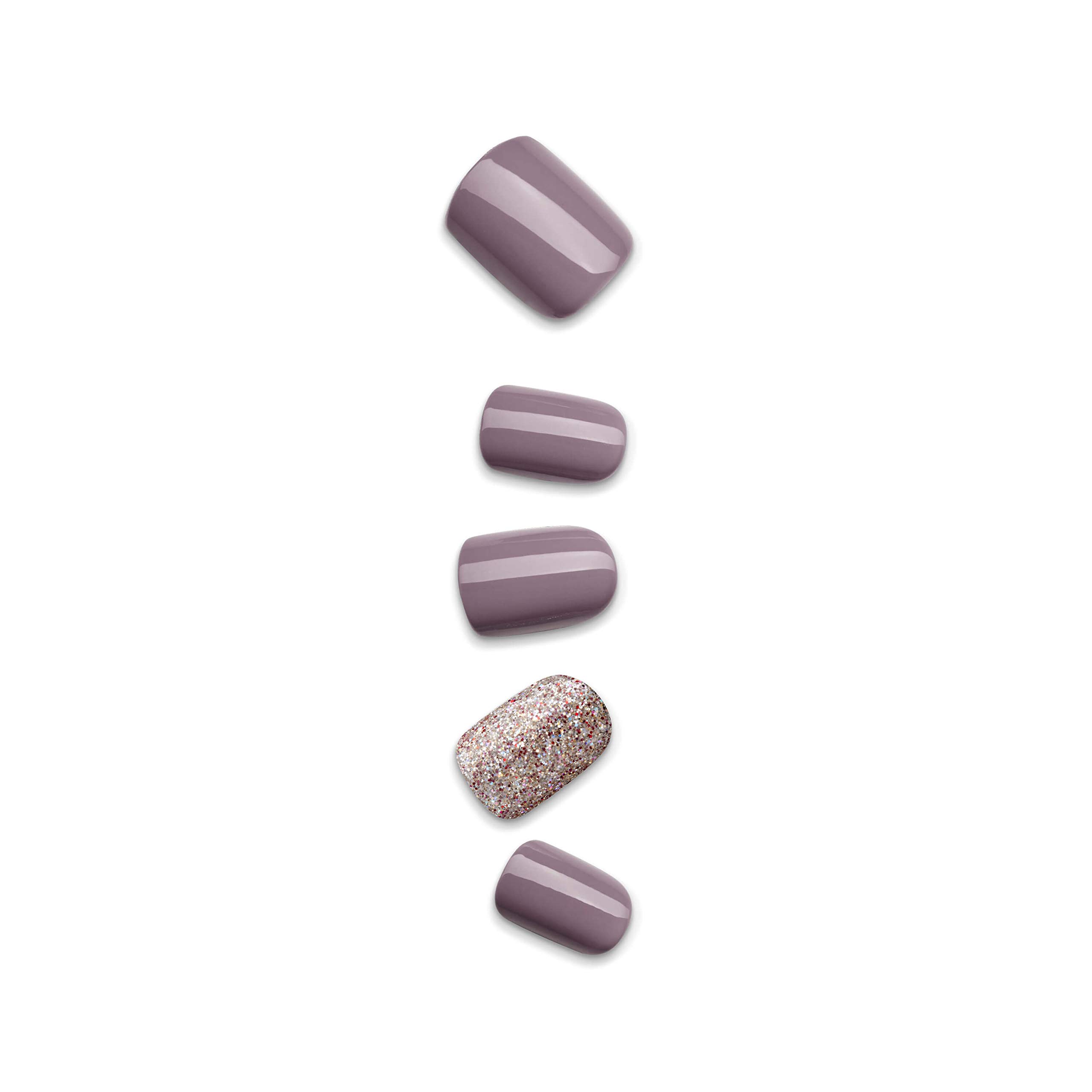 Foto 6 | Press On Nails Impress Flawless Gray Short Squoval 30 Uñas - Venta Internacional.