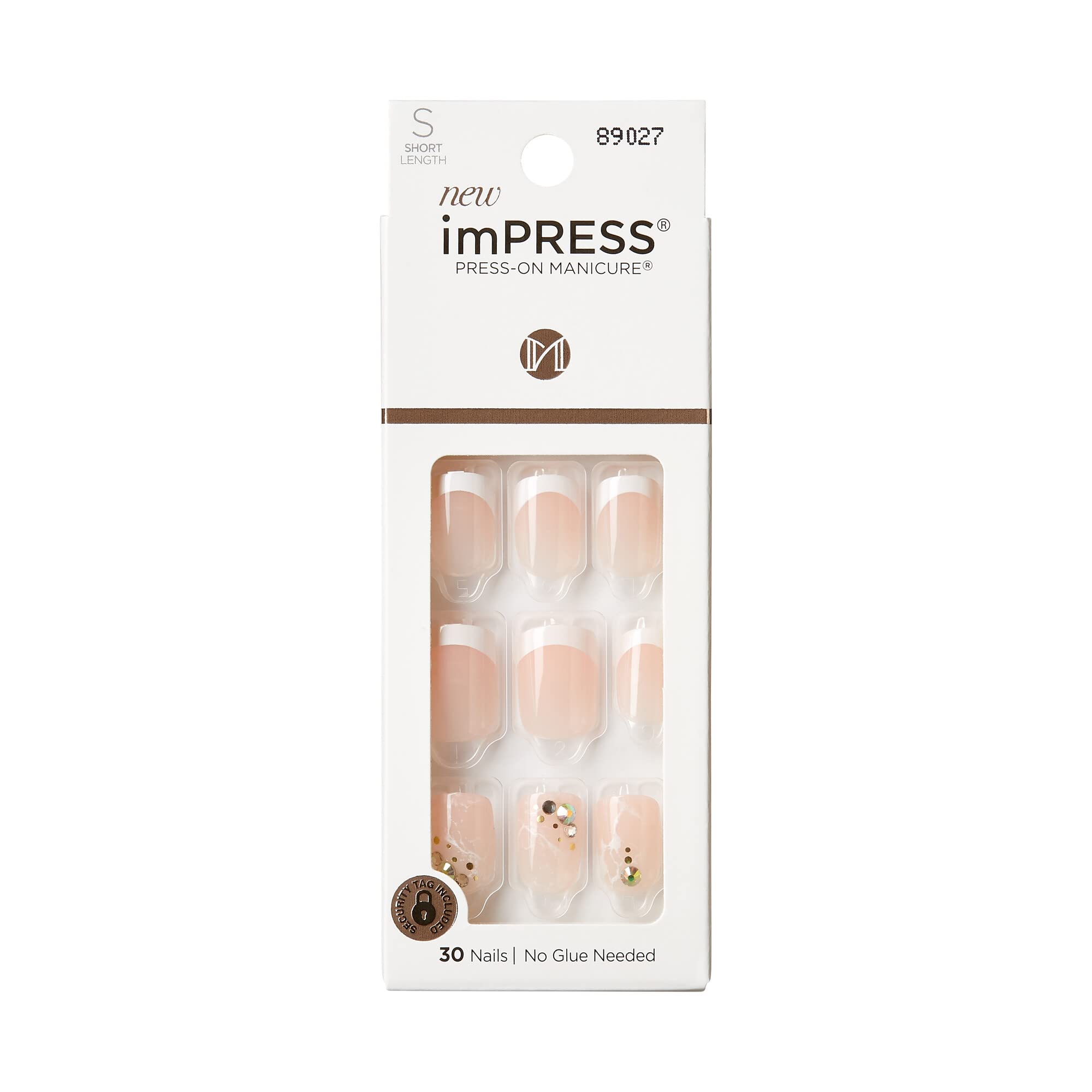 Foto 2 pulgar | Presiona Las Uñas Impress My Worth, Blancas Y Cortas, Con Forma Ovalada - Venta Internacional.
