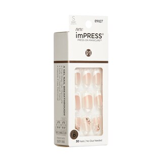 Foto 2 | Presiona Las Uñas Impress My Worth, Blancas Y Cortas, Con Forma Ovalada - Venta Internacional.