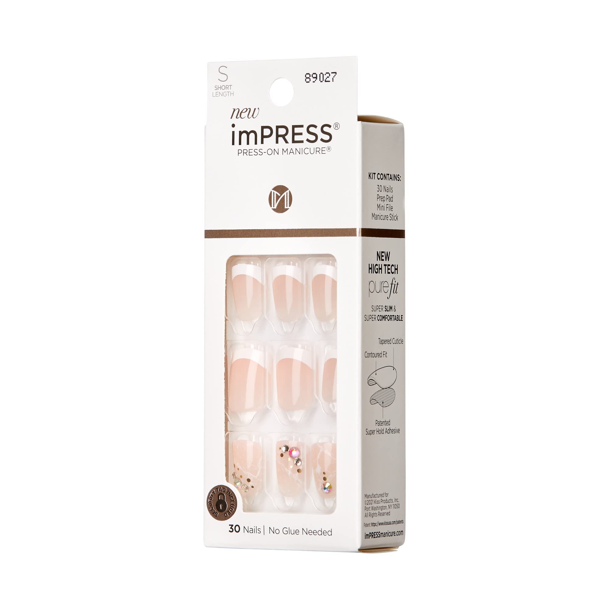 Foto 4 pulgar | Presiona Las Uñas Impress My Worth, Blancas Y Cortas, Con Forma Ovalada - Venta Internacional.