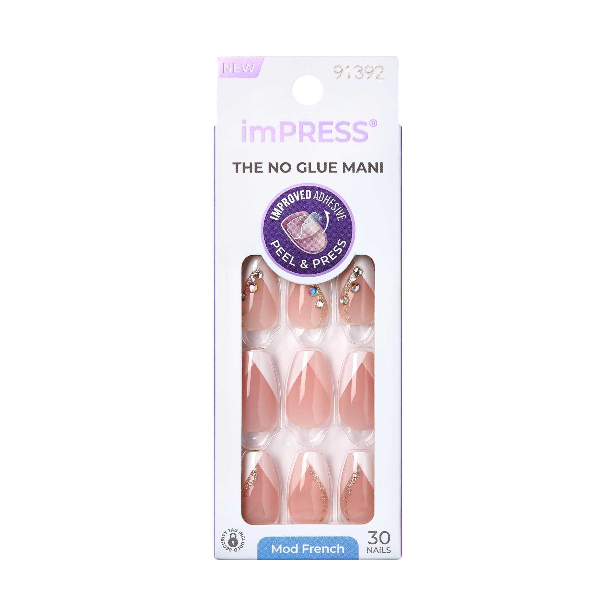 Foto 1 | Presion Nails Impress «glimpse», Forma De Ataúd Francés Mediano - Venta Internacional.