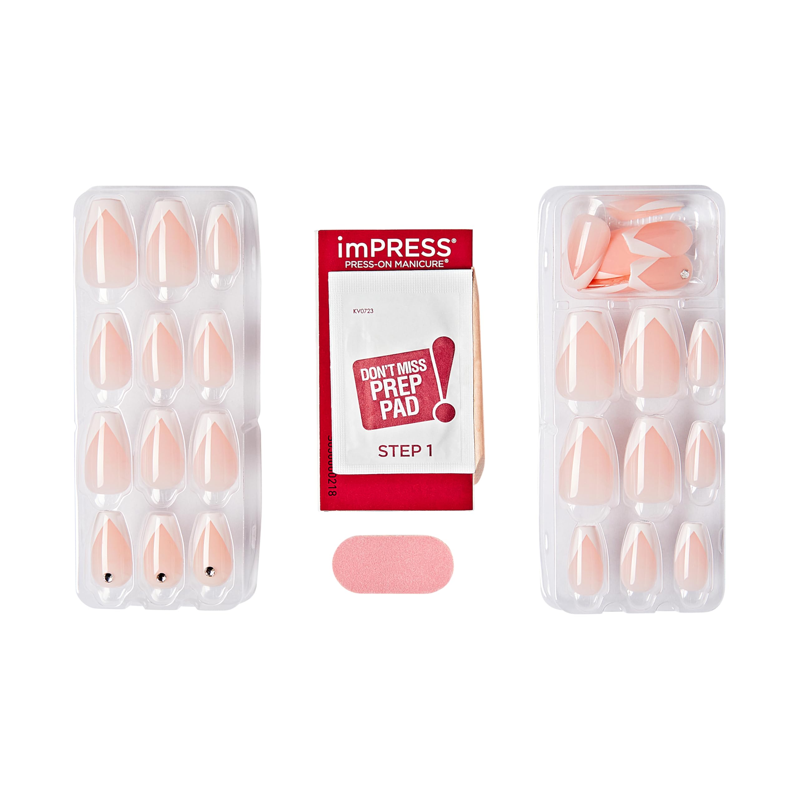Foto 7 | Manicura A Presión Impress Kiss «so French» De Longitud Media - Venta Internacional.