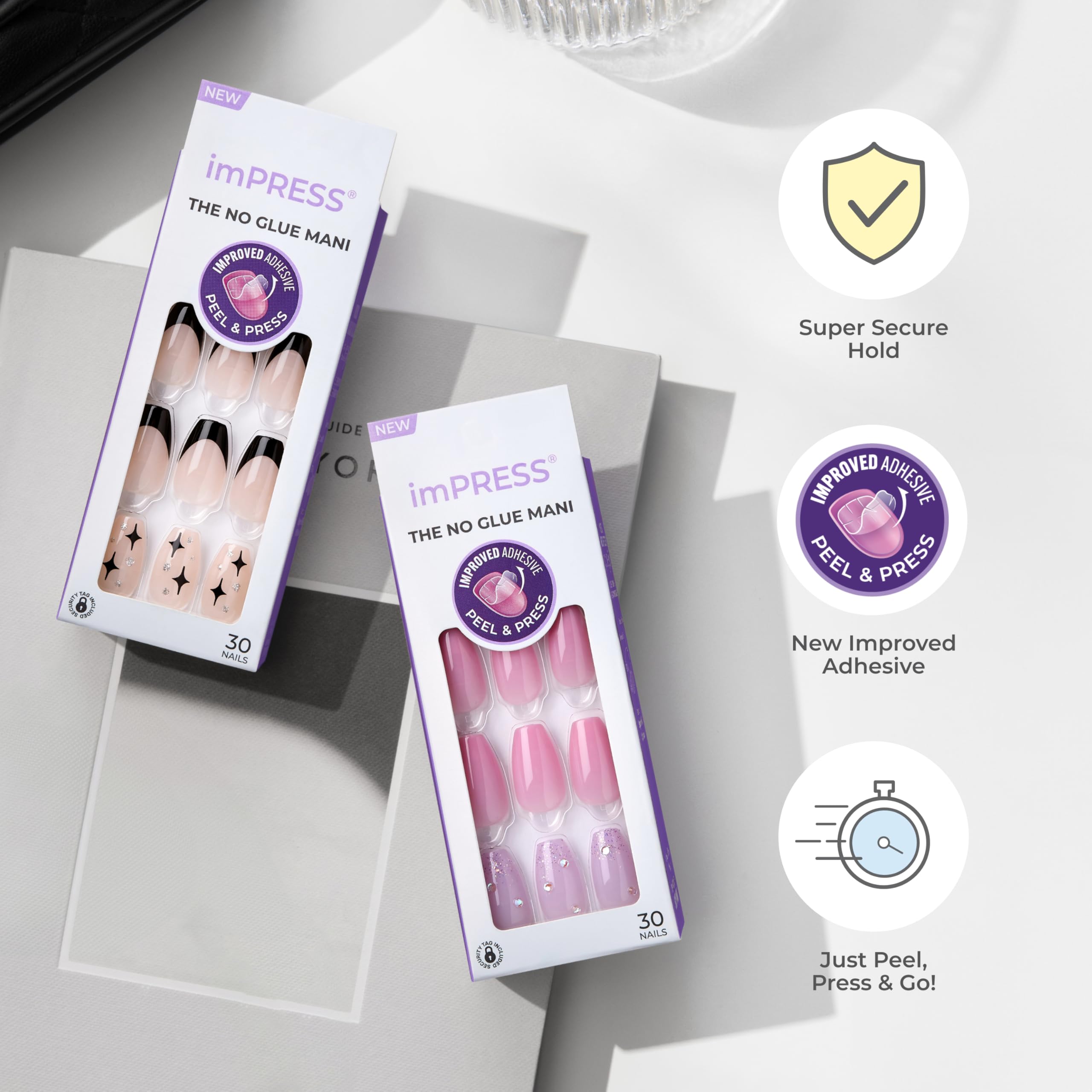 Foto 7 | Uñas A Presión Impress «tal Como Estaban», Sin Pegamento, Tamaño Mediano - Venta Internacional.