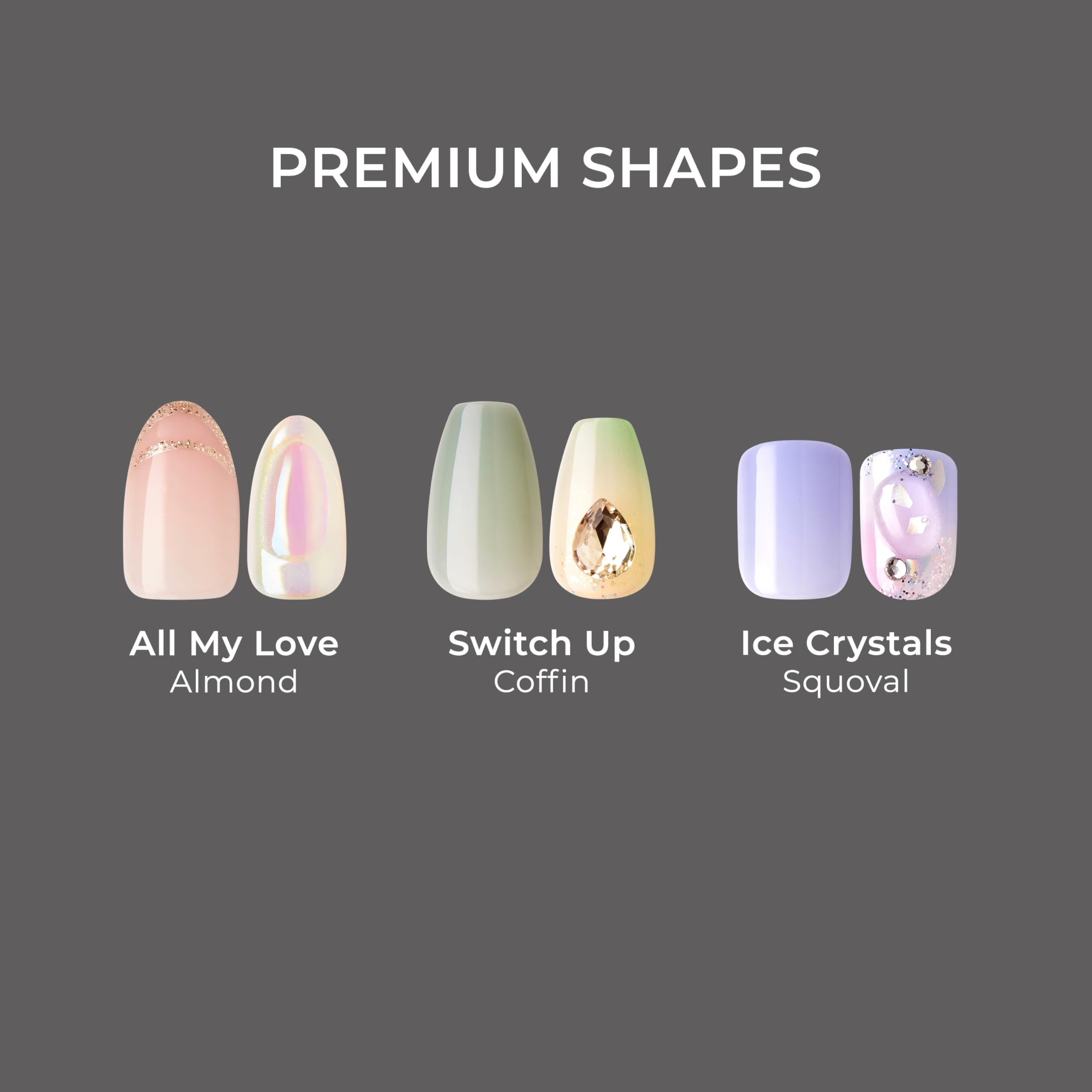 Foto 4 pulgar | Presion Nails Impress 'best Life' Con Forma De Almendra Azul - Venta Internacional.