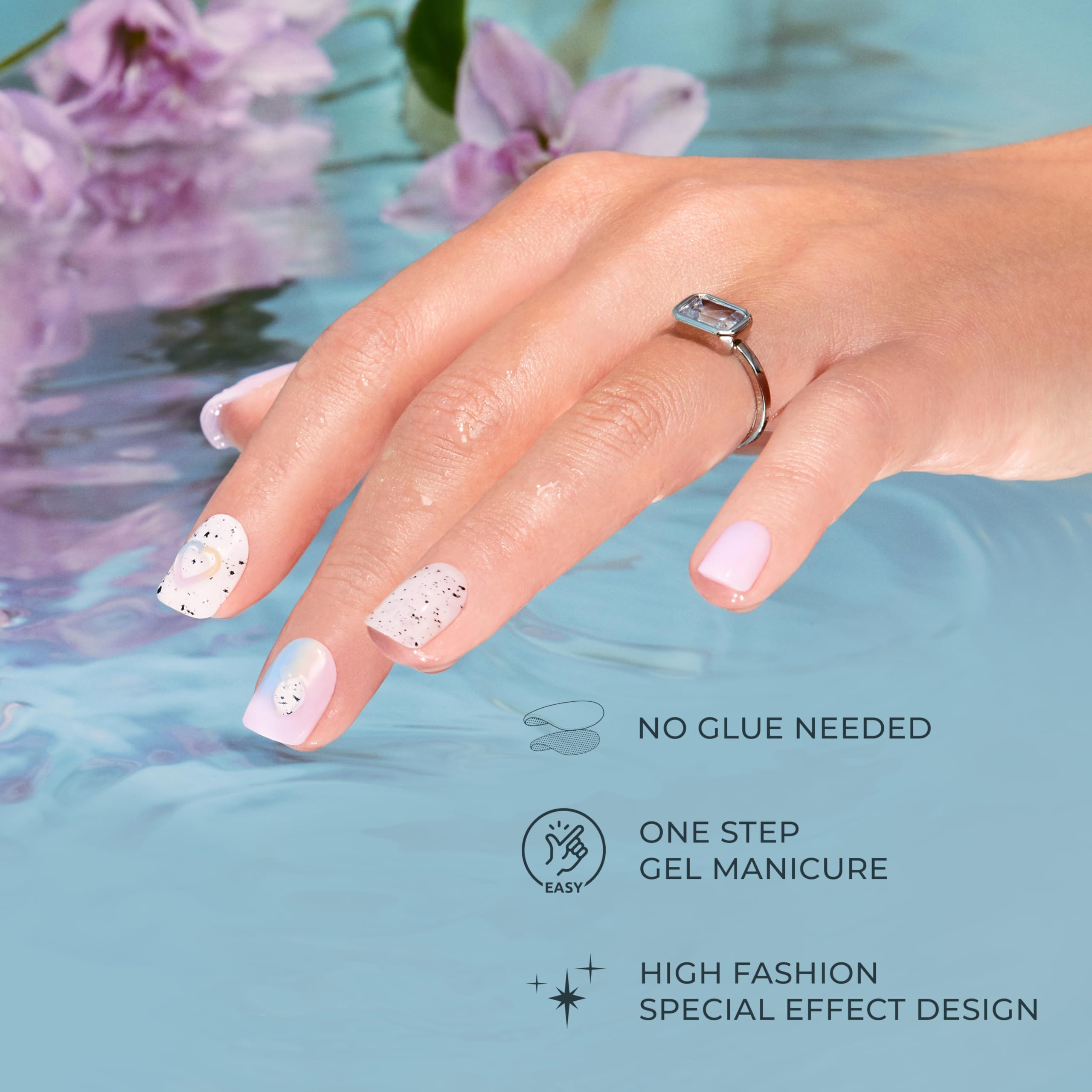 Foto 5 pulgar | Presion Nails Impress 'best Life' Con Forma De Almendra Azul - Venta Internacional.