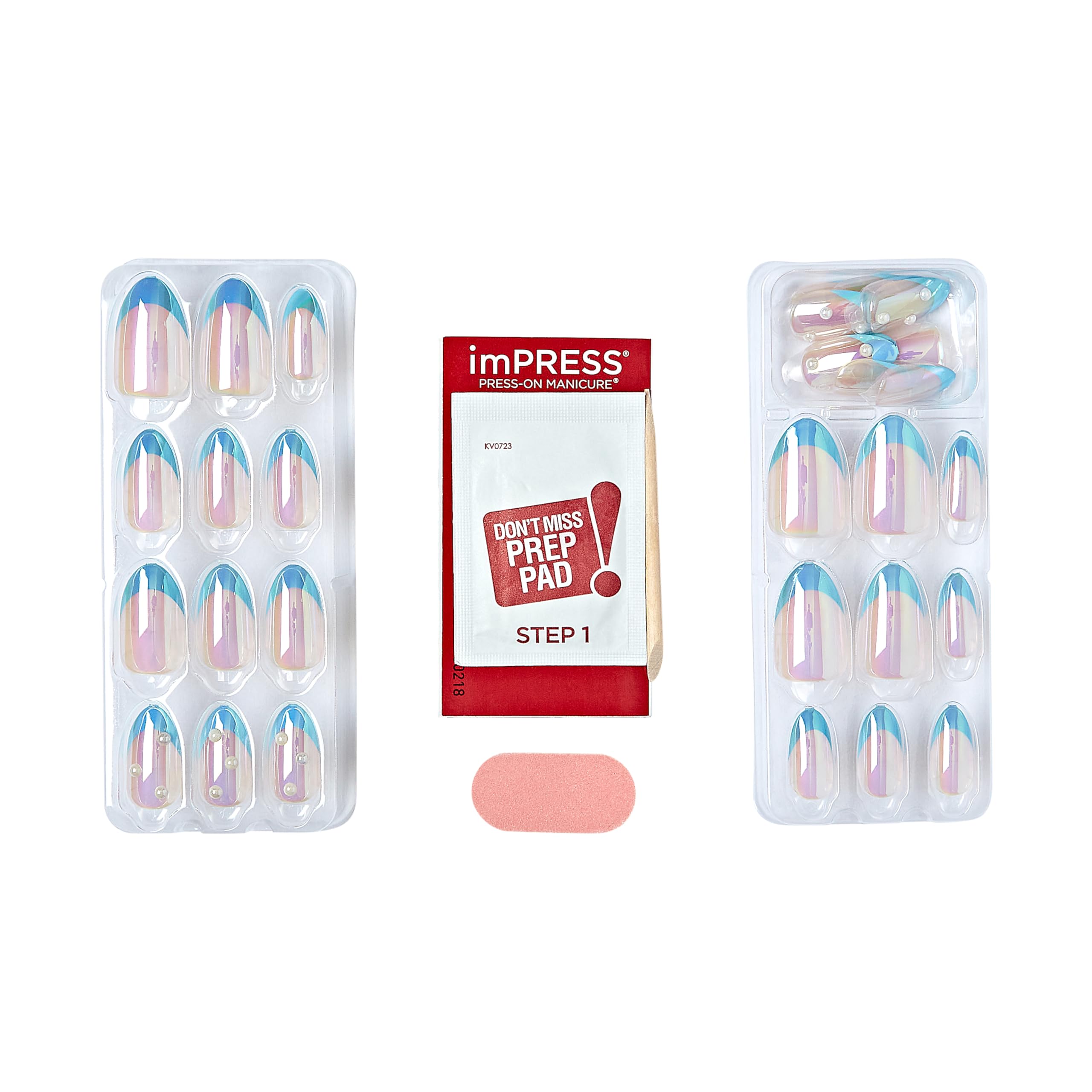 Foto 8 pulgar | Presion Nails Impress 'best Life' Con Forma De Almendra Azul - Venta Internacional.
