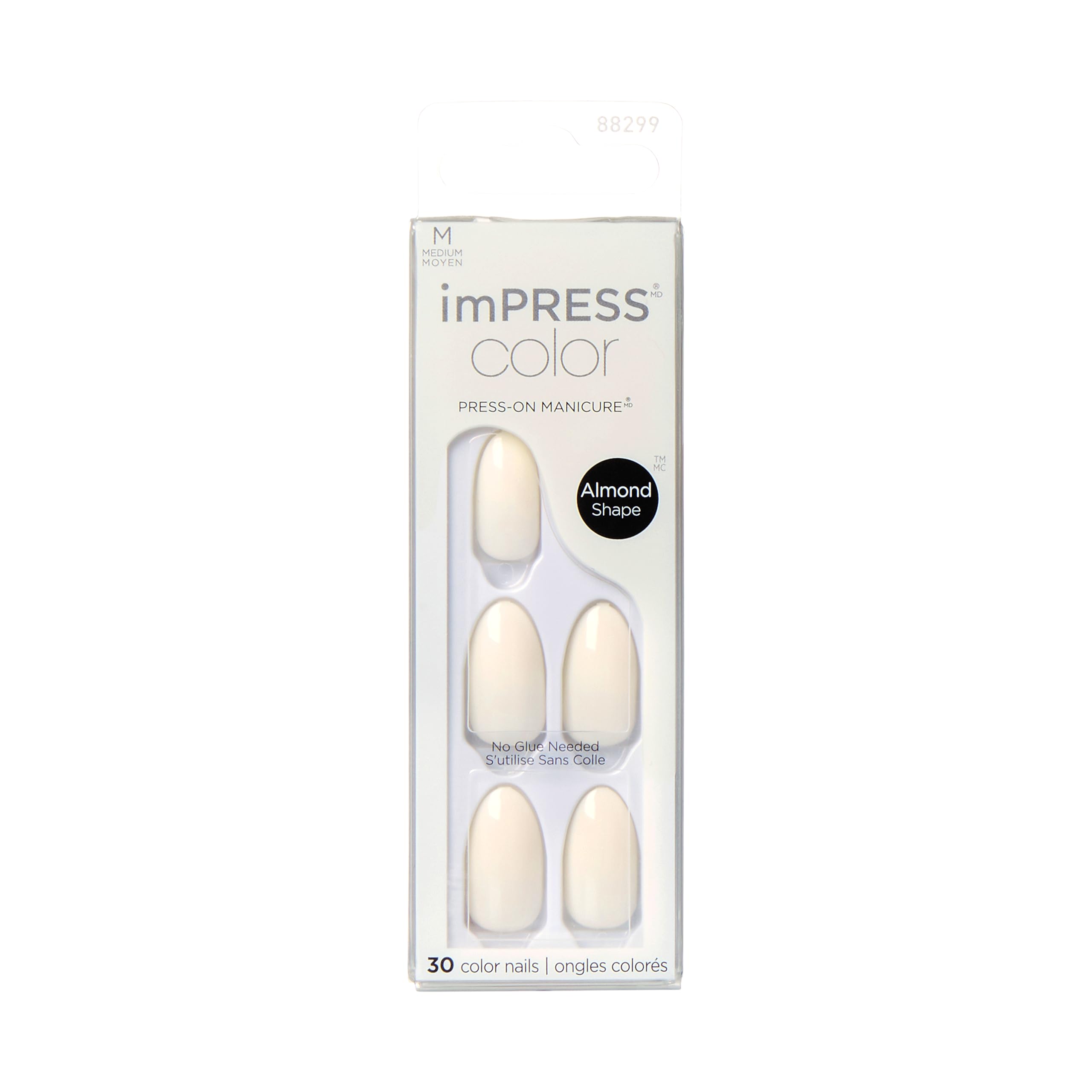 Foto 2 pulgar | Presiona Las Uñas Kiss Impress No Glue Mani «ballroom», Color Blanco - Venta Internacional.