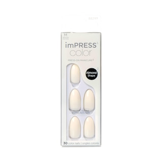 Foto 1 | Presiona Las Uñas Kiss Impress No Glue Mani «ballroom», Color Blanco - Venta Internacional.