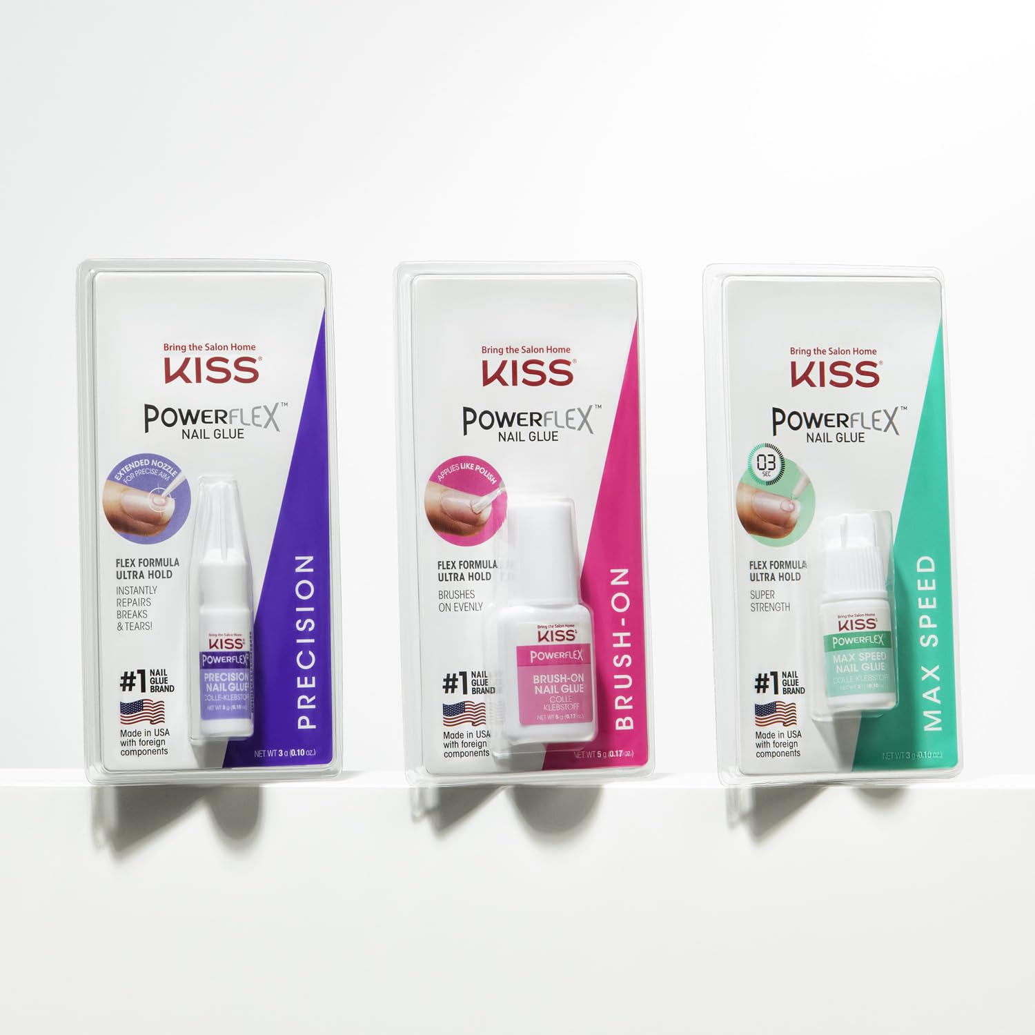 Foto 3 | Pegamento Para Uñas Kiss Powerflex Maximum Speed Super Strength, 3 Ml - Venta Internacional.