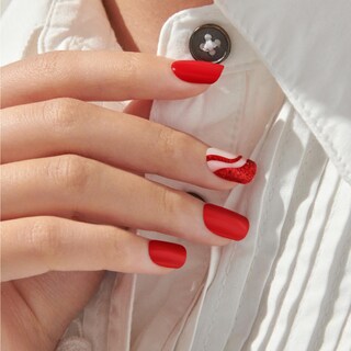 Foto 6 | Las Uñas Prensadas Impresionan «infinitamente» Con Forma Ovalada De Color Rojo Medio - Venta Internacional.