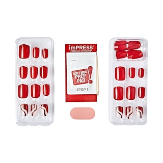 Foto 7 | Las Uñas Prensadas Impresionan «infinitamente» Con Forma Ovalada De Color Rojo Medio - Venta Internacional.