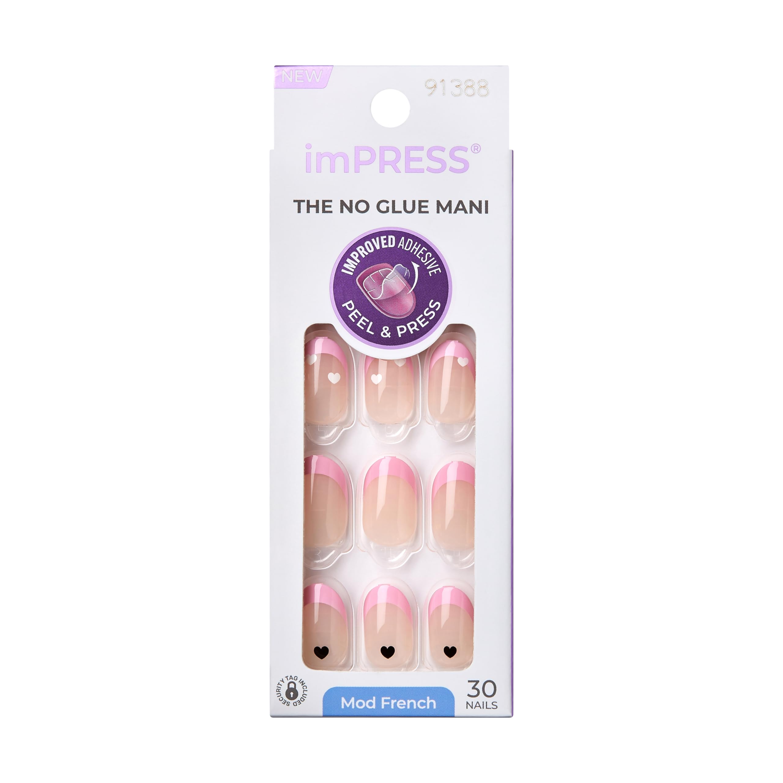 Foto 1 | Press-on Nails Impress «ditto», Corto Francés, Forma Ovalada - Venta Internacional.