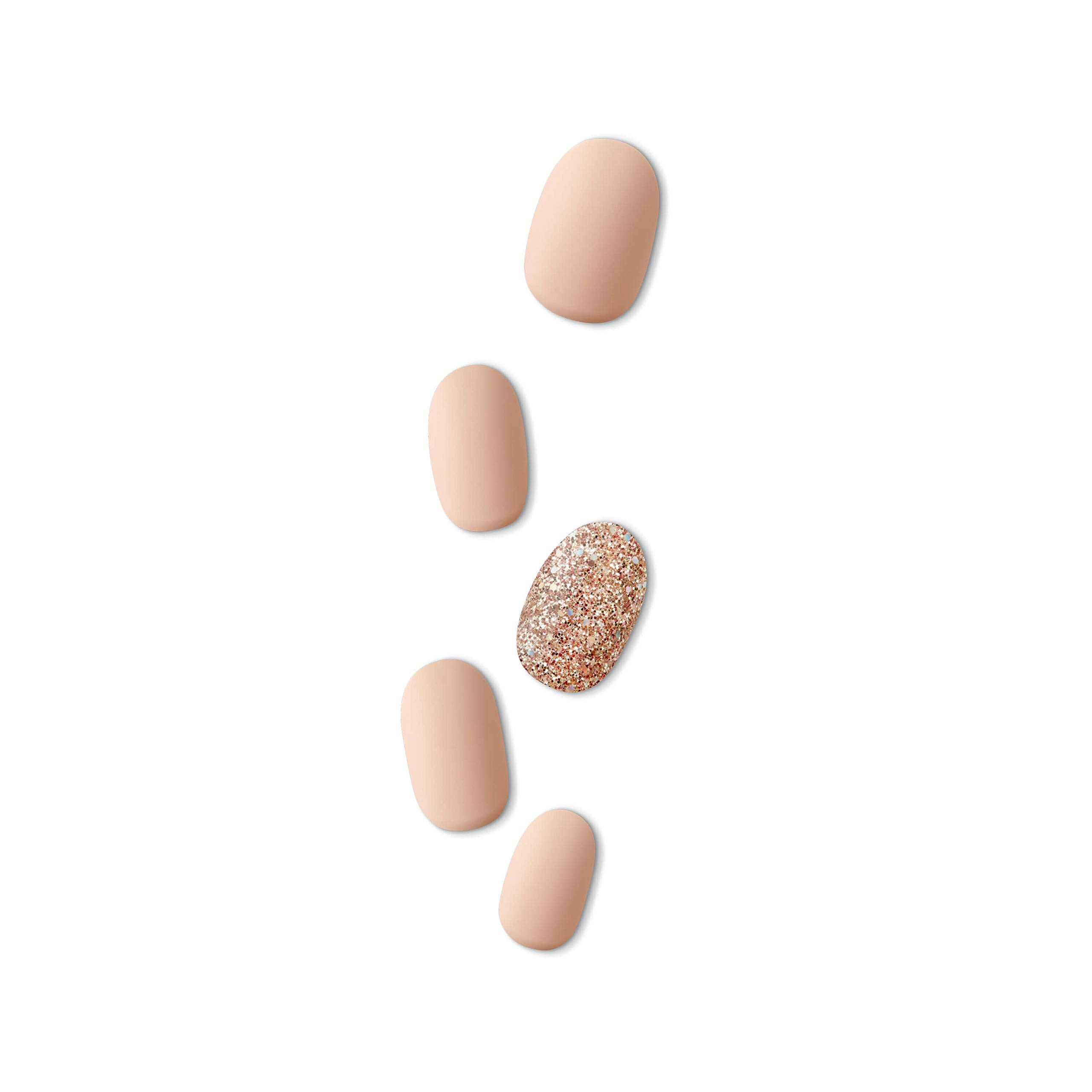 Foto 6 | Press On Nails Impress 'evanesce', Color Beige, Forma Ovalada Corta - Venta Internacional.