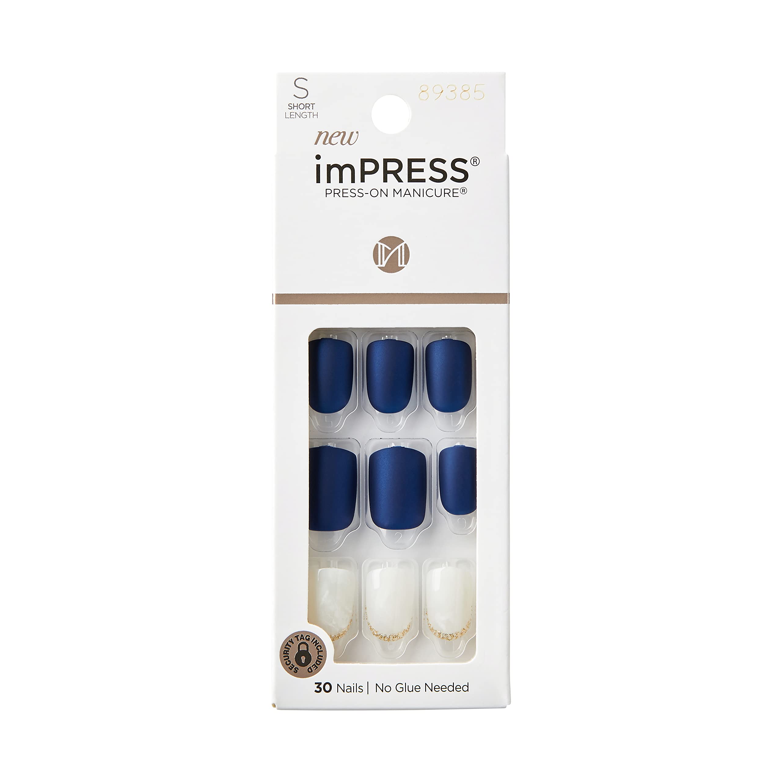 Foto 1 | Press On Nails Kiss Impress «chasing Stars», Talla Corta Azul - Venta Internacional.