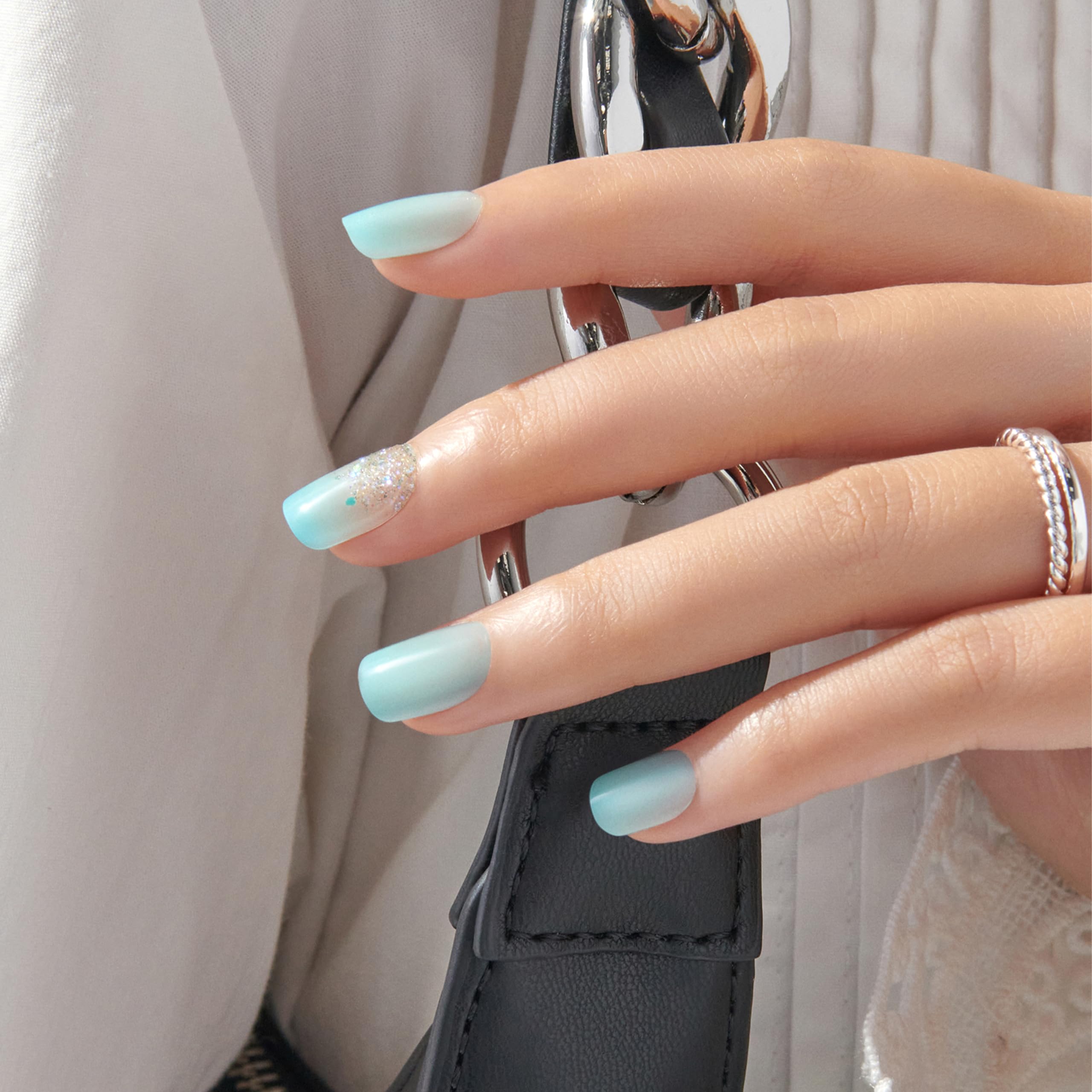 Foto 7 pulgar | Presion Nails Impress «eternity», Forma Ovalada De Color Azul Medio - Venta Internacional.