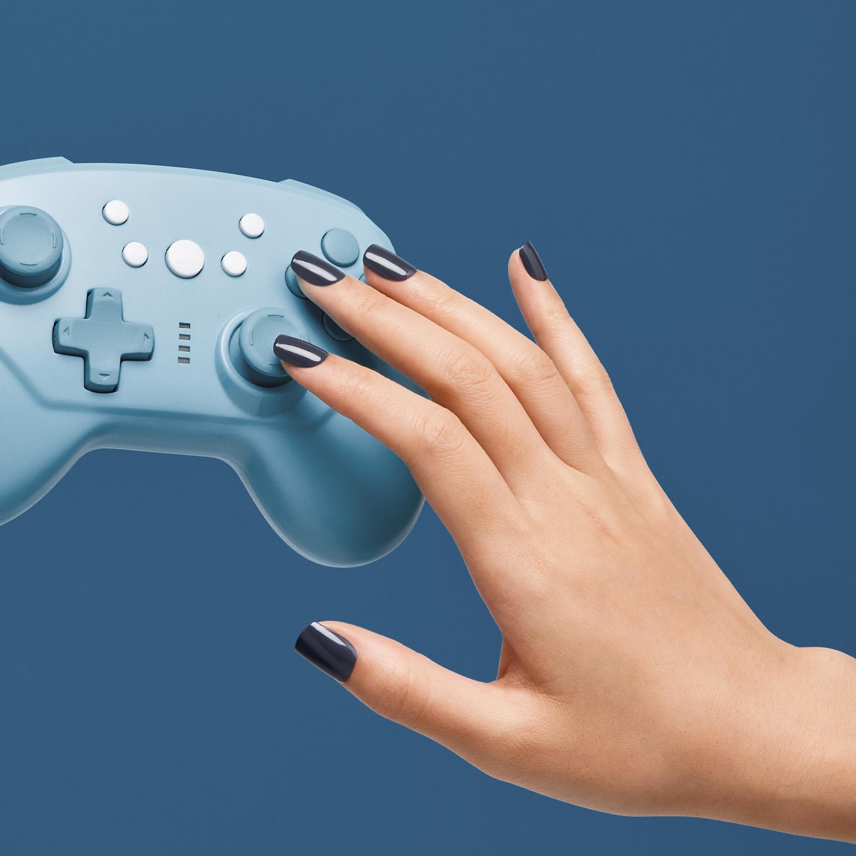 Foto 7 | Press On Nails Impress 'graytitude' Blue Short Uñas Talla 30 - Venta Internacional.